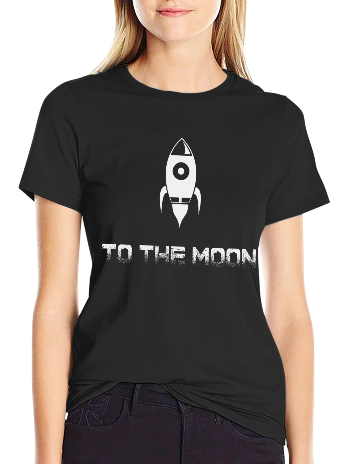 To The Moon Rocket Graphic Tee - Crypto Enthusiast T-Shirt