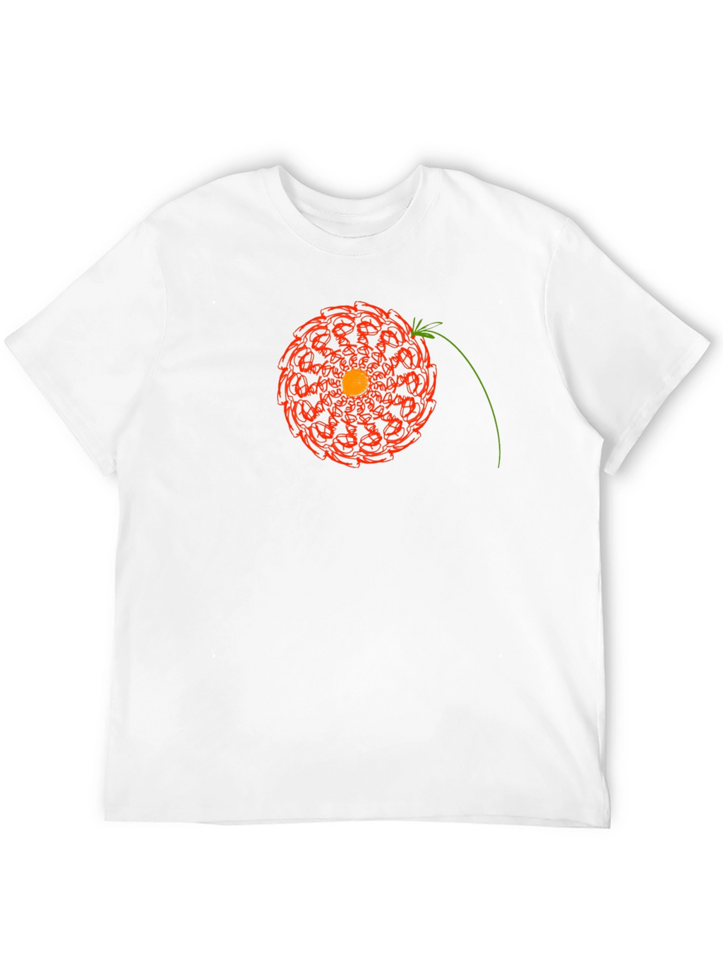 Abstract Floral Graphic Print Black T-Shirt