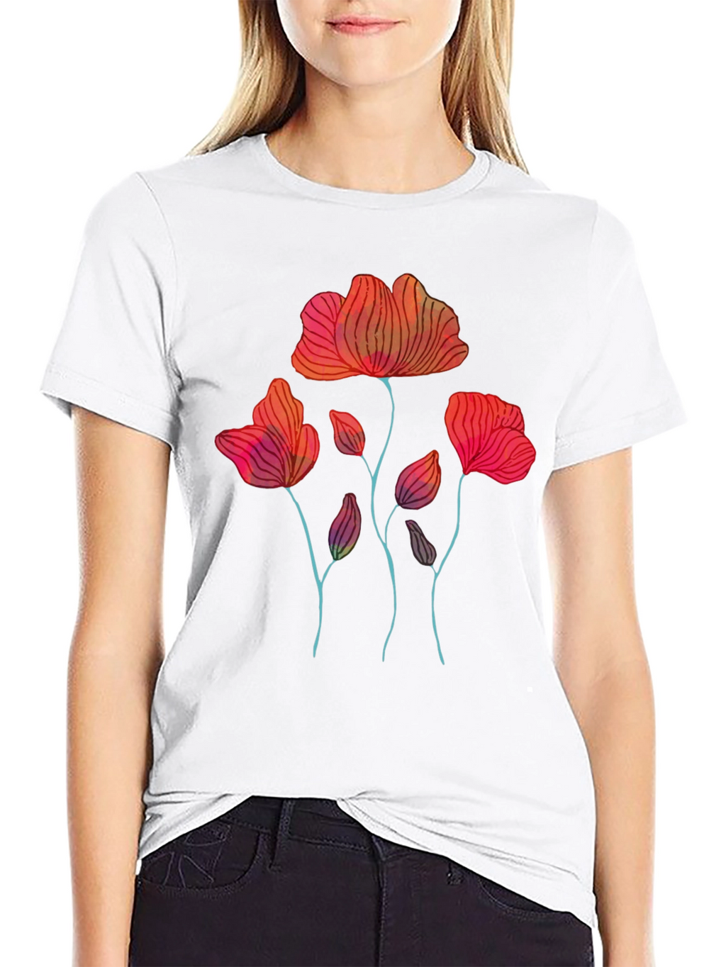 Floral Graphic Print Mens T-Shirt