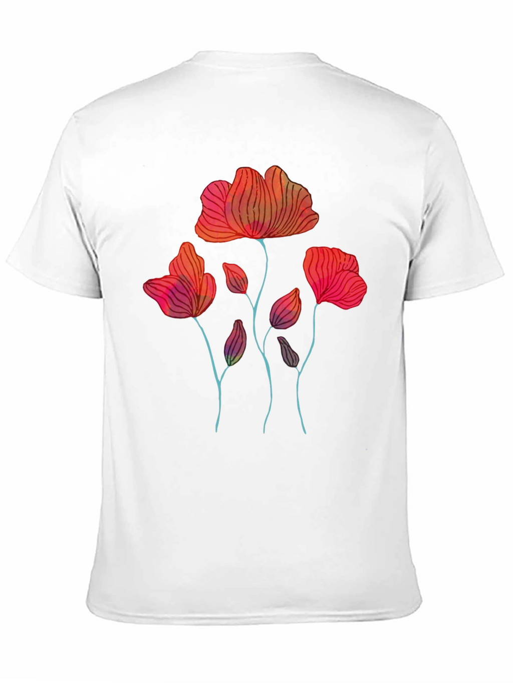 Floral Graphic Print Mens T-Shirt