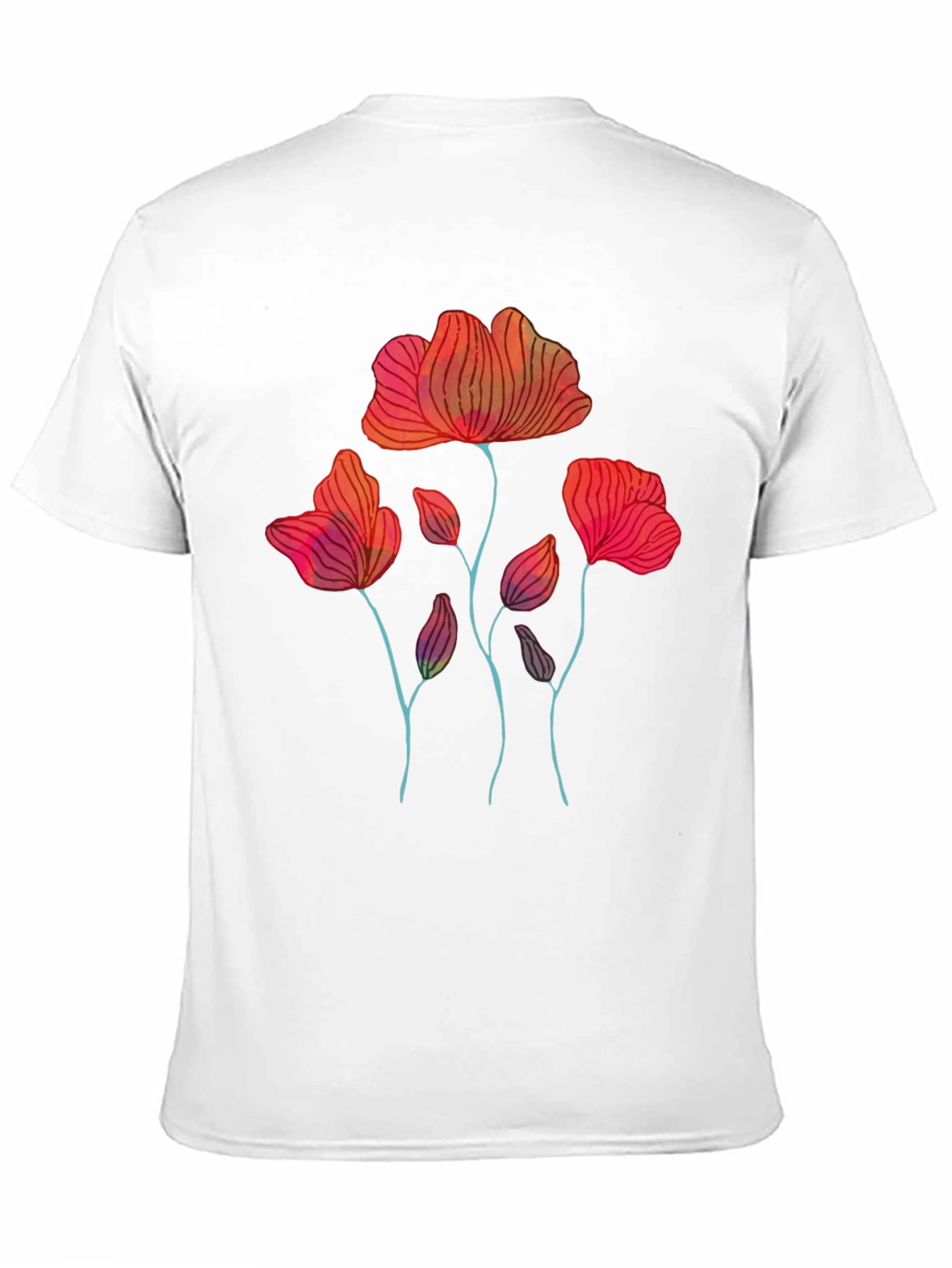 Floral Graphic Print Mens T-Shirt