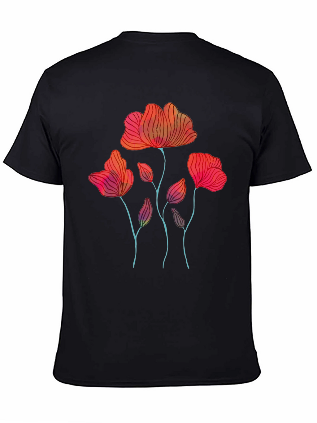 Floral Graphic Print Mens T-Shirt
