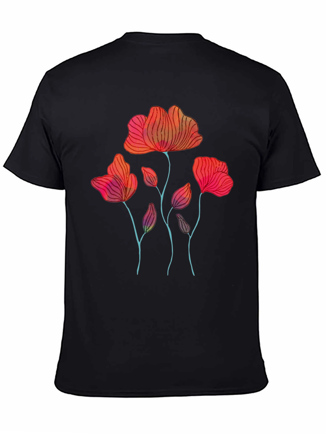 Floral Graphic Print Mens T-Shirt