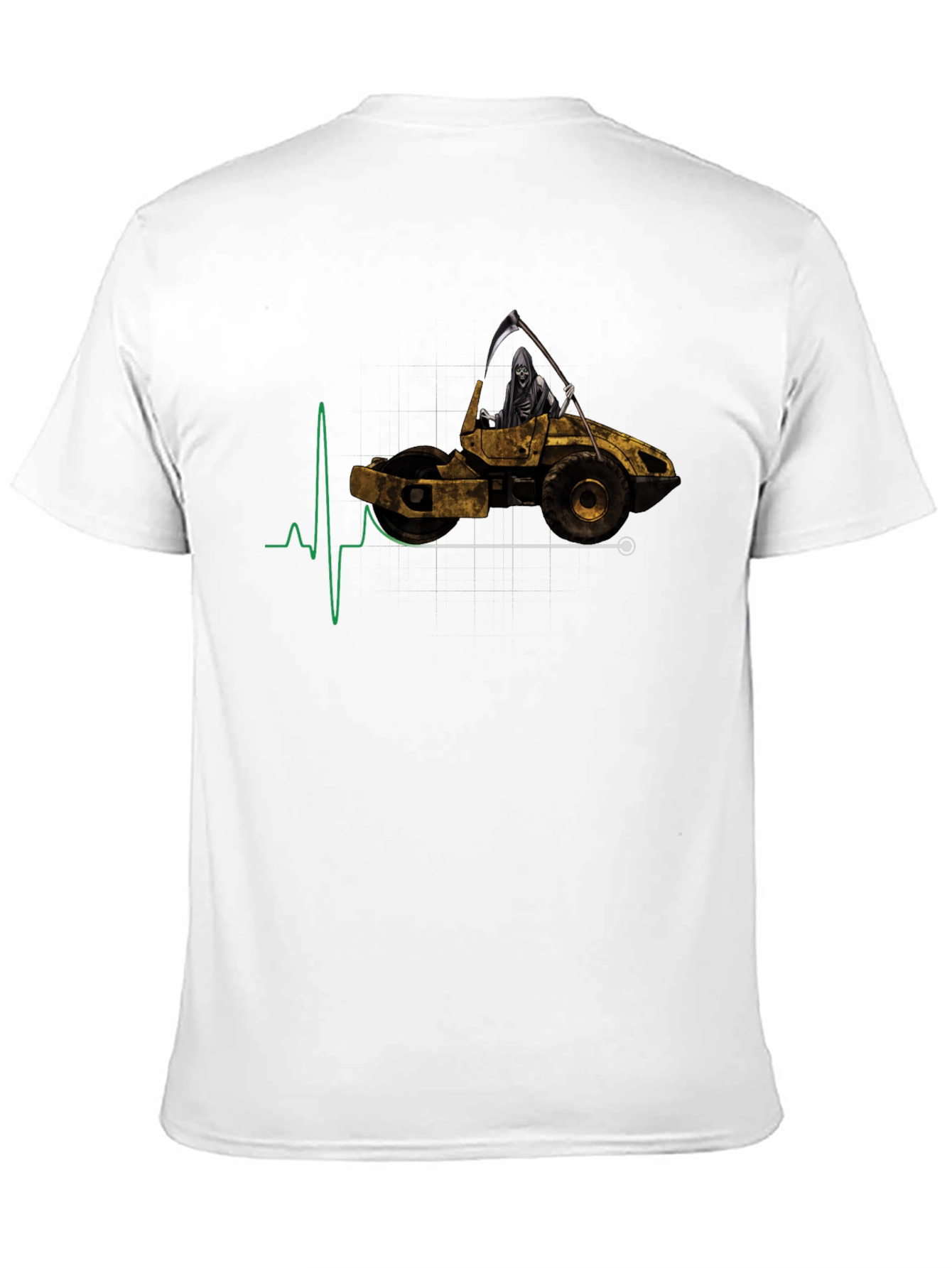 Grim Reaper Road Roller Graphic Tee - Black