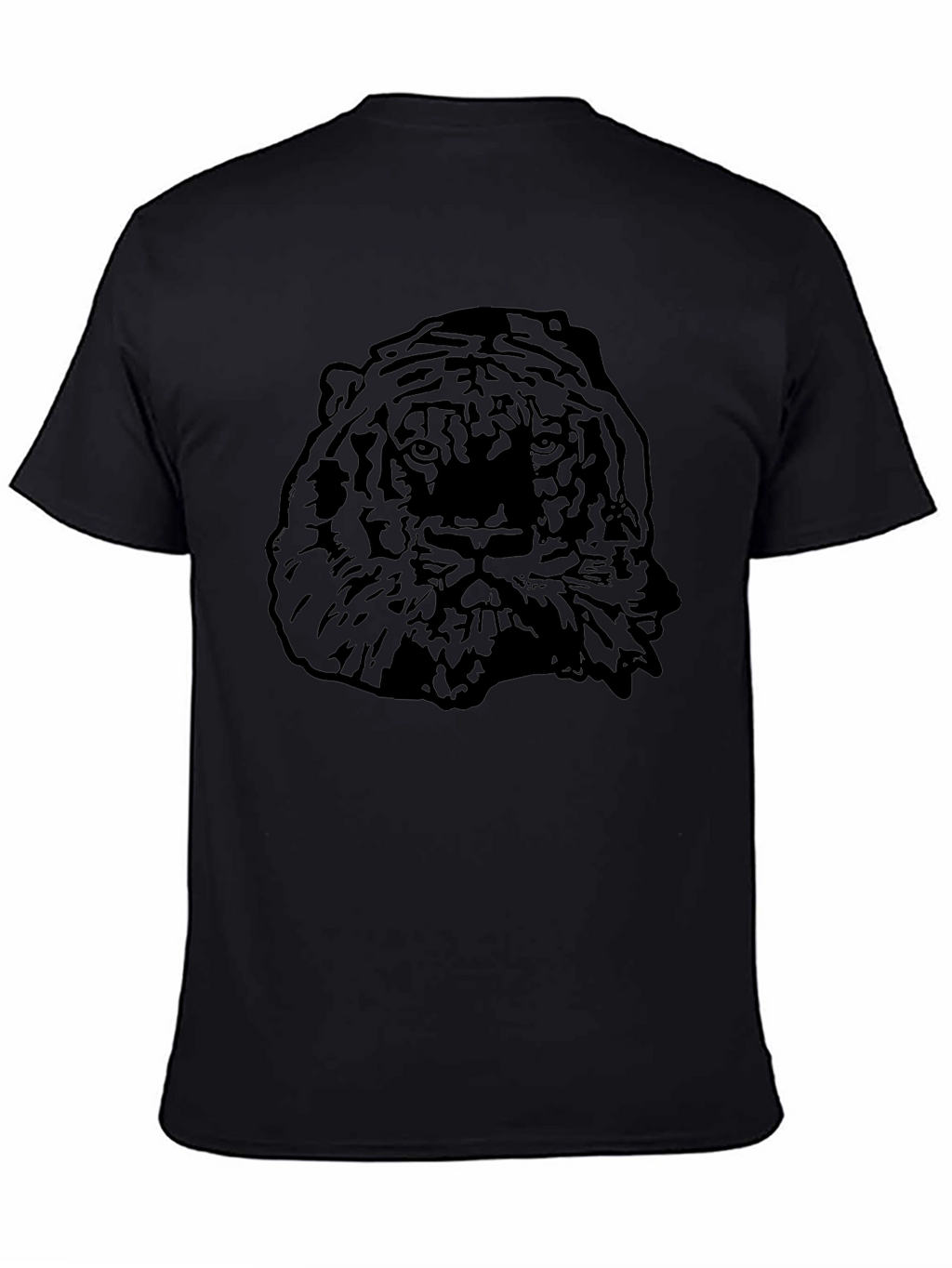 Mens Black Tiger Graphic T-Shirt