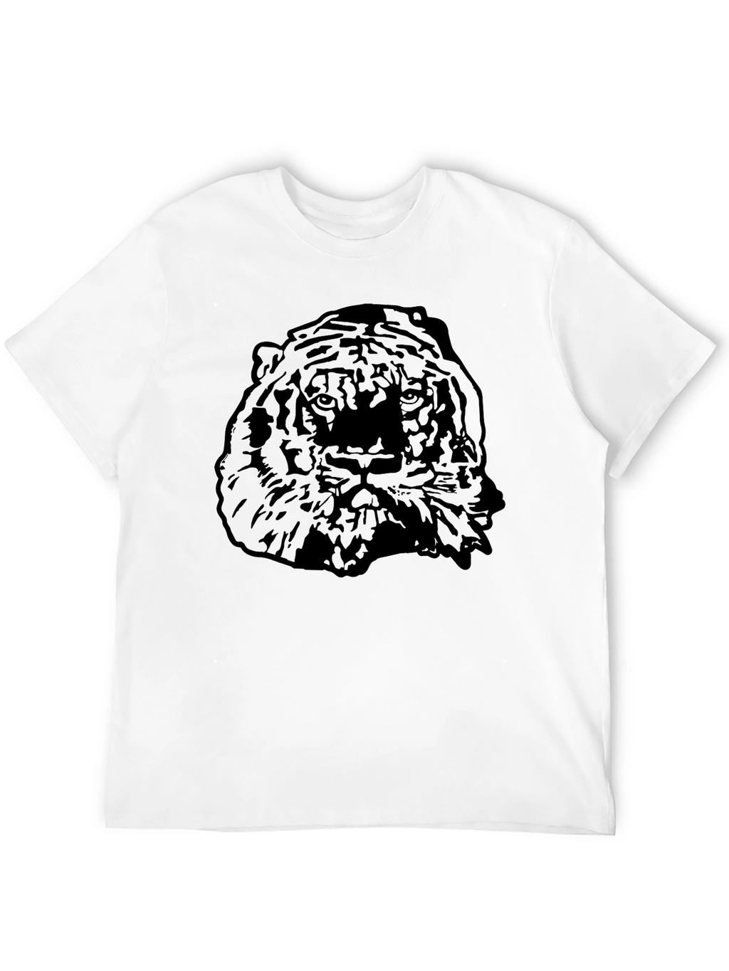 Mens Black Tiger Graphic T-Shirt