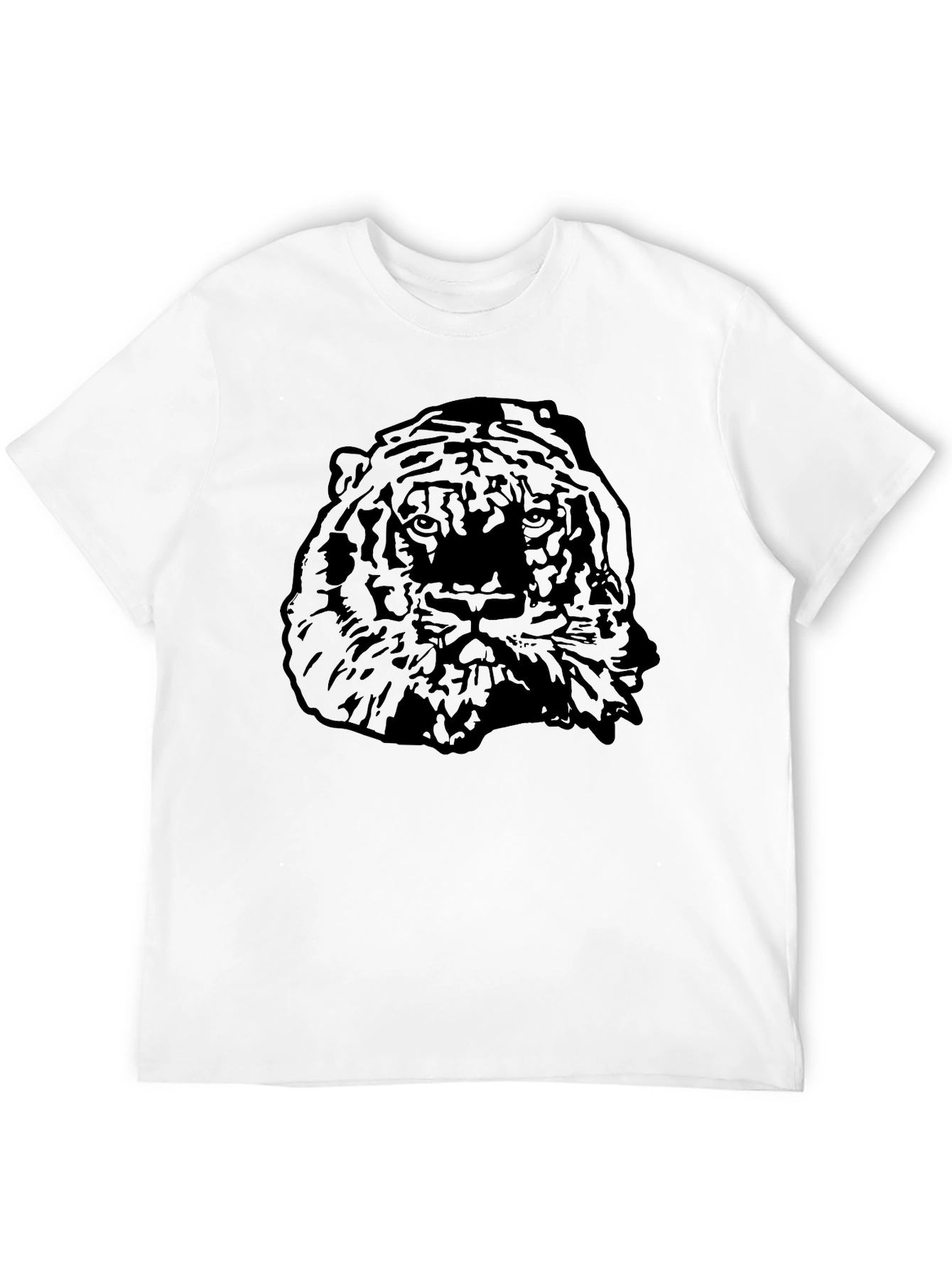 Mens Black Tiger Graphic T-Shirt