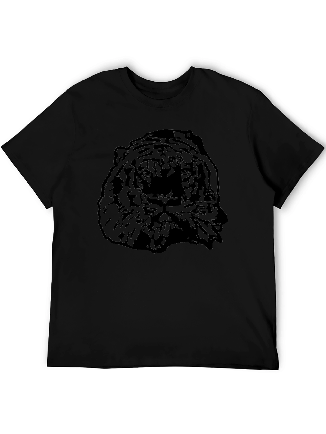 Mens Black Tiger Graphic T-Shirt