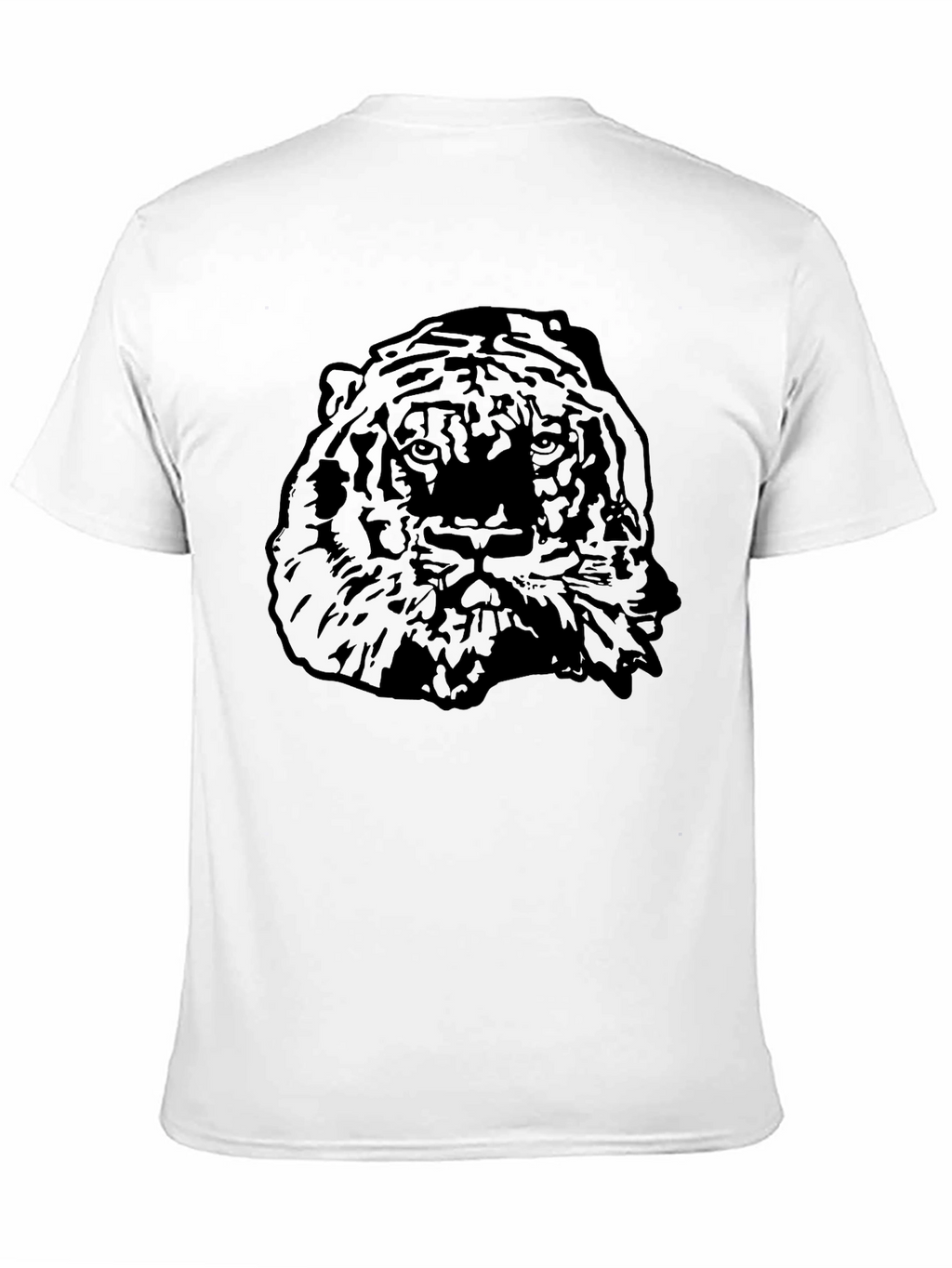 Mens Black Tiger Graphic T-Shirt