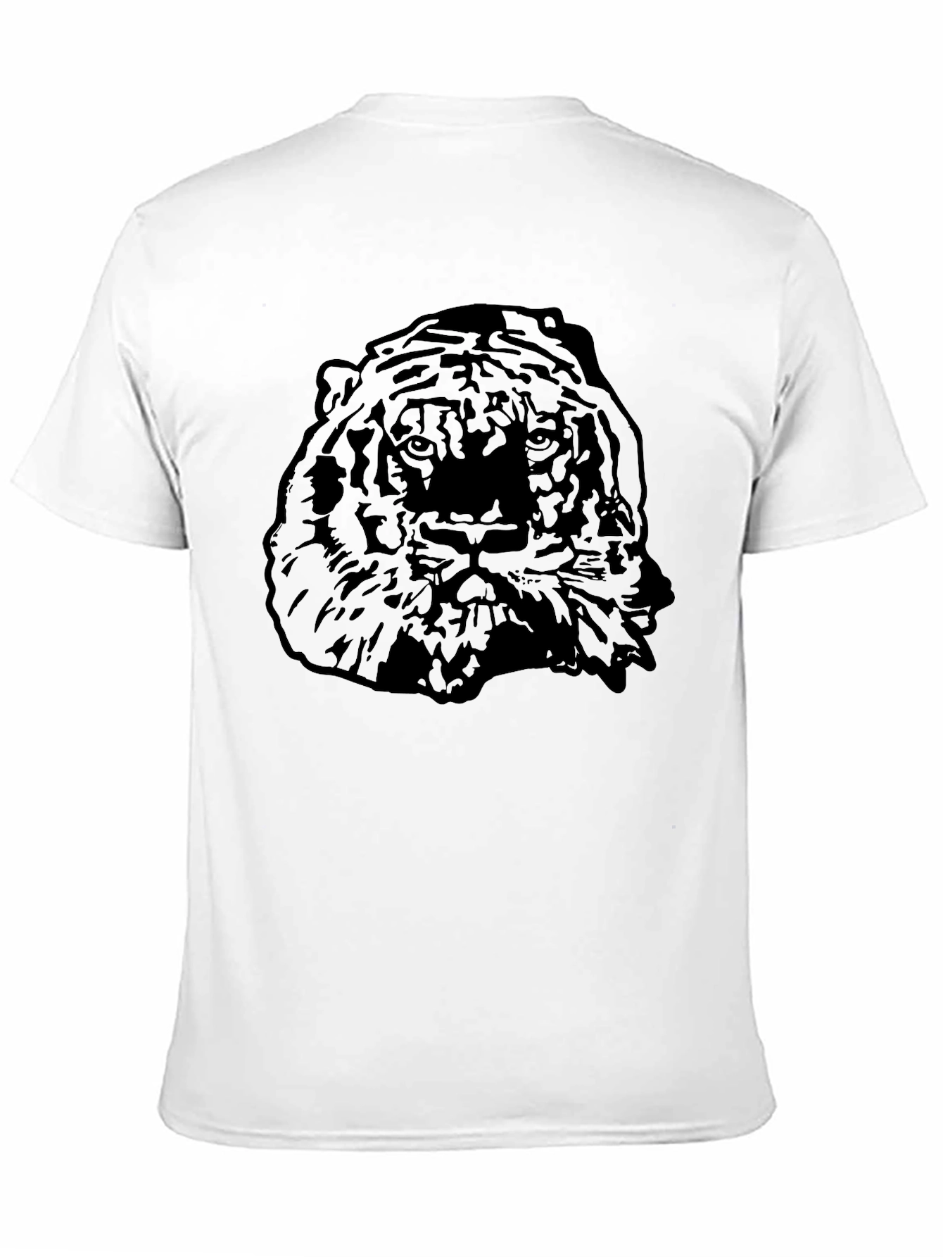 Mens Black Tiger Graphic T-Shirt