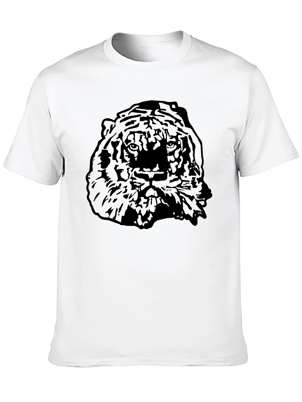 Mens Black Tiger Graphic T-Shirt