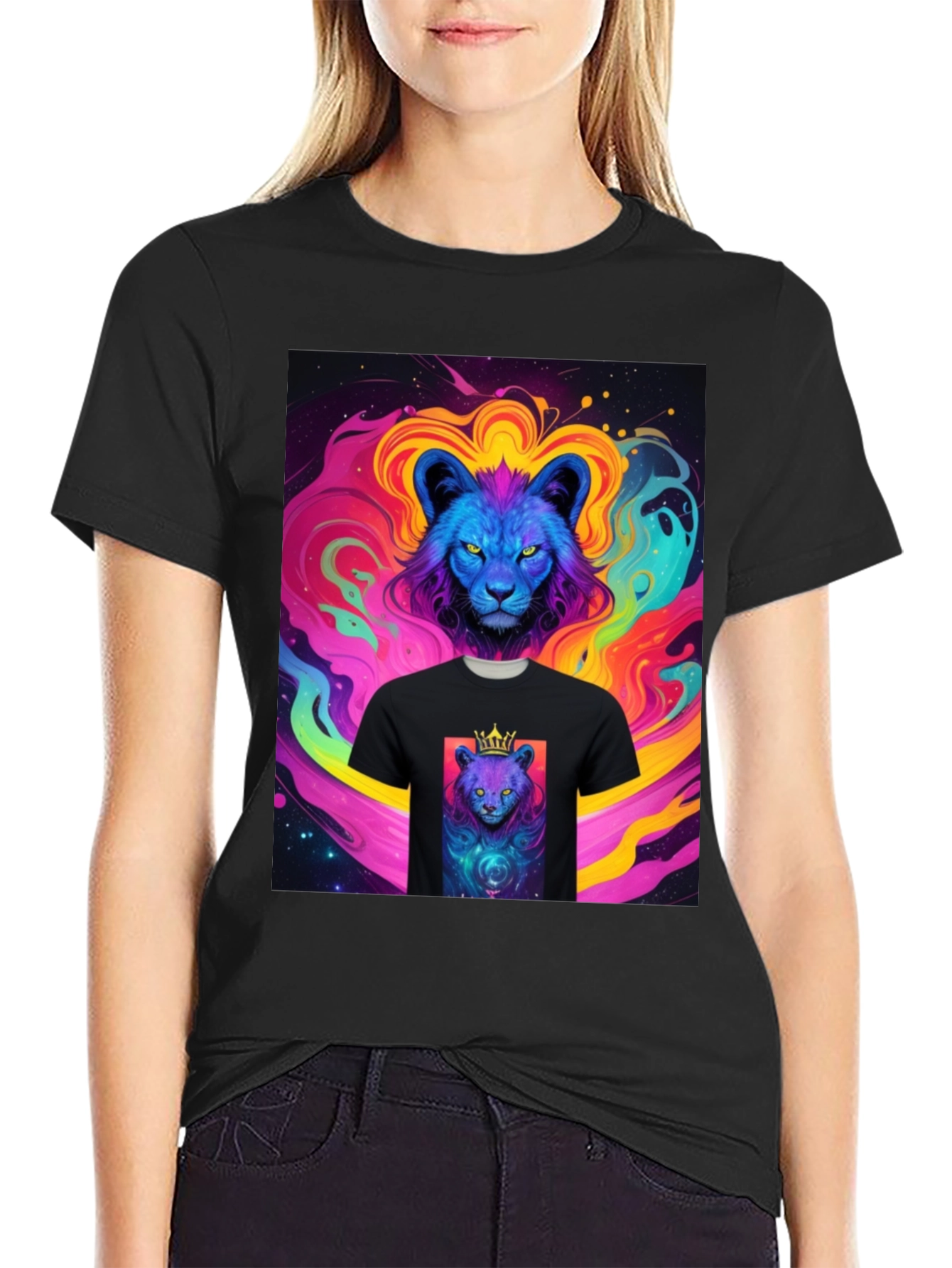 Lion King Graphic Tee - Colorful Design
