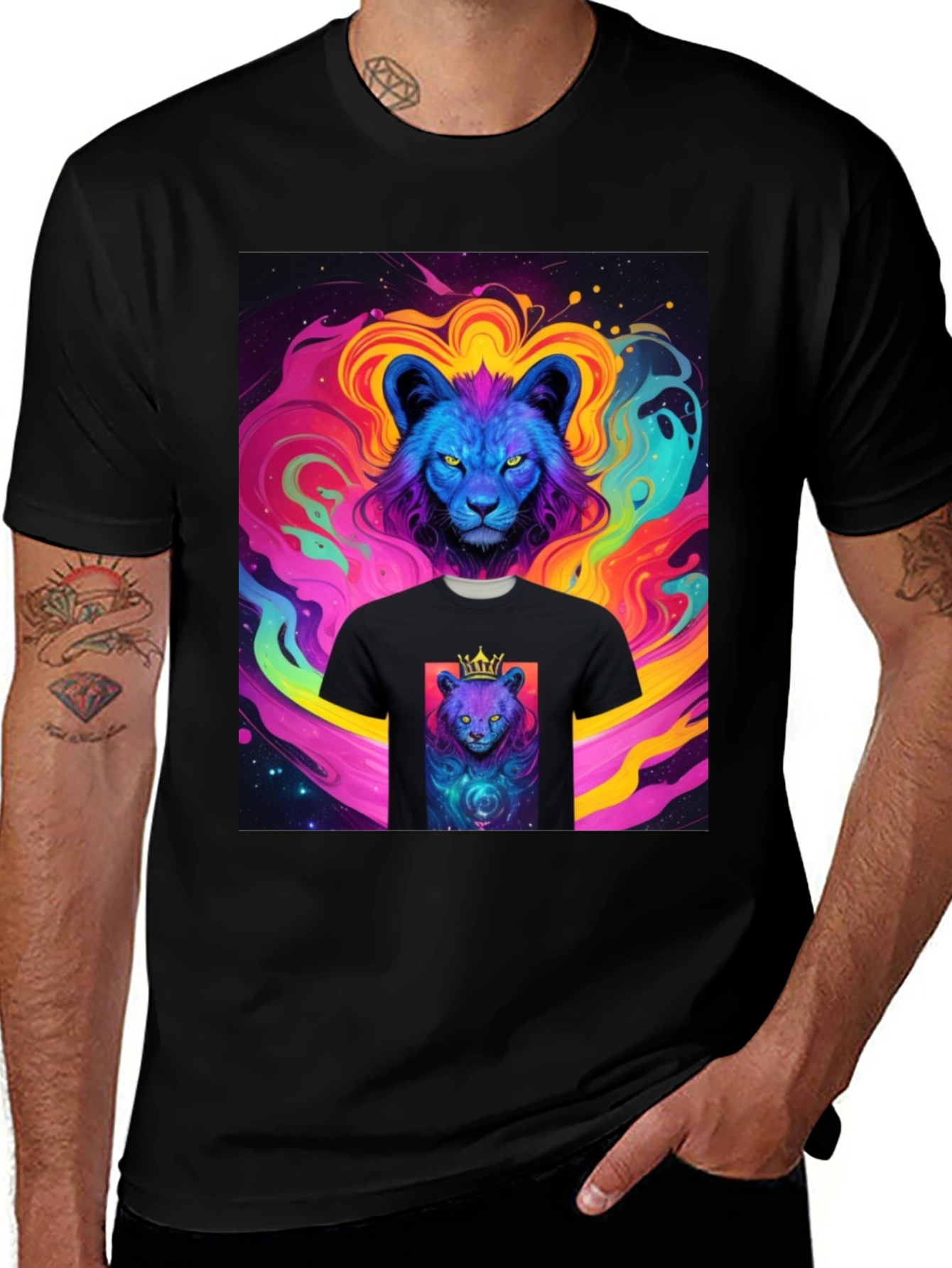 Lion King Graphic Tee - Colorful Design