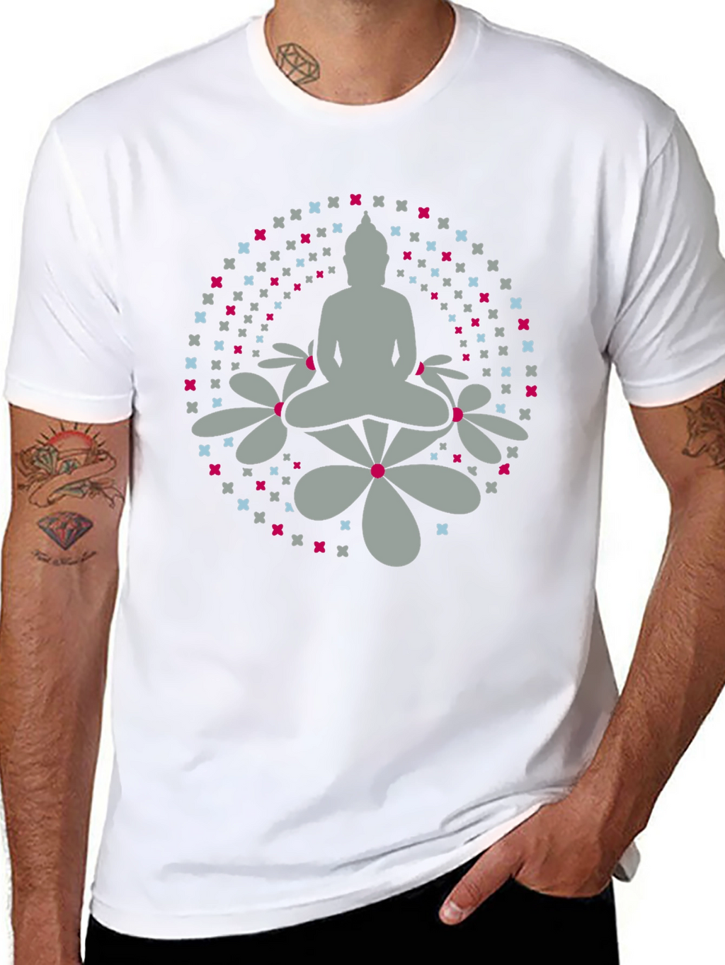 Buddha Flower Graphic T-Shirt - Unisex