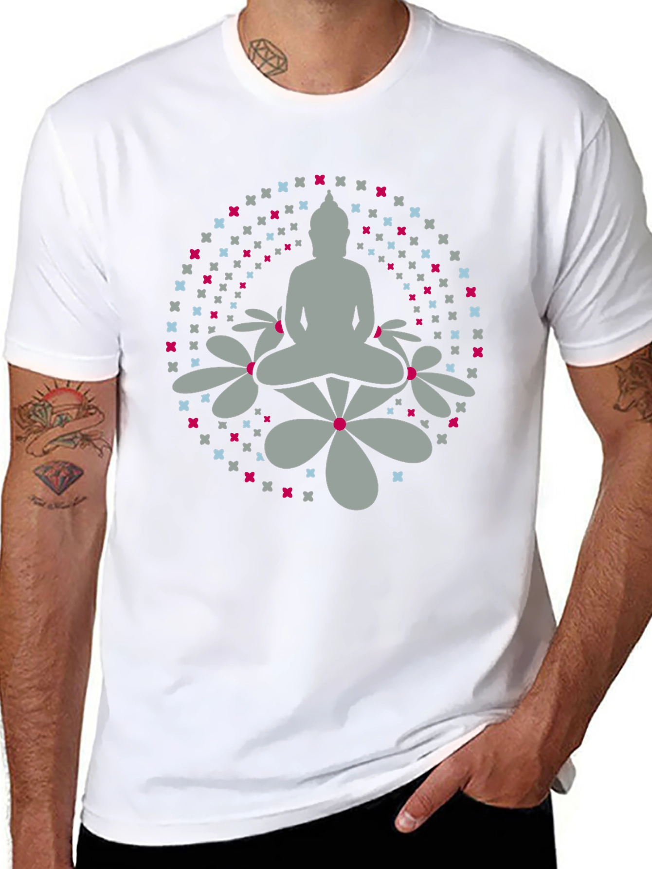 Buddha Flower Graphic T-Shirt - Unisex