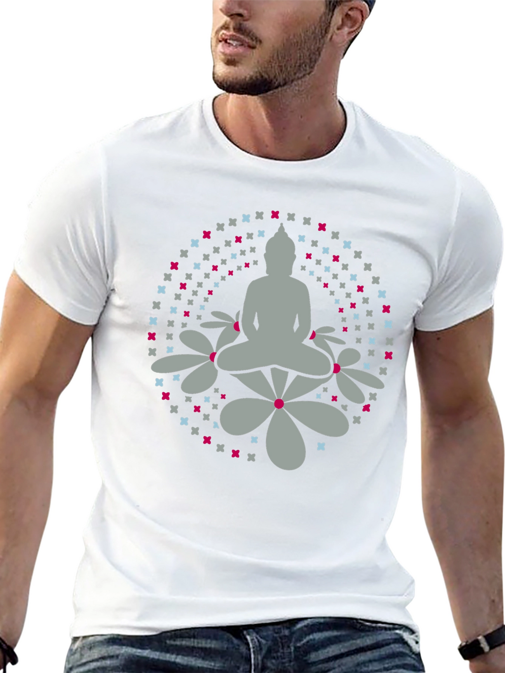 Buddha Flower Graphic T-Shirt - Unisex