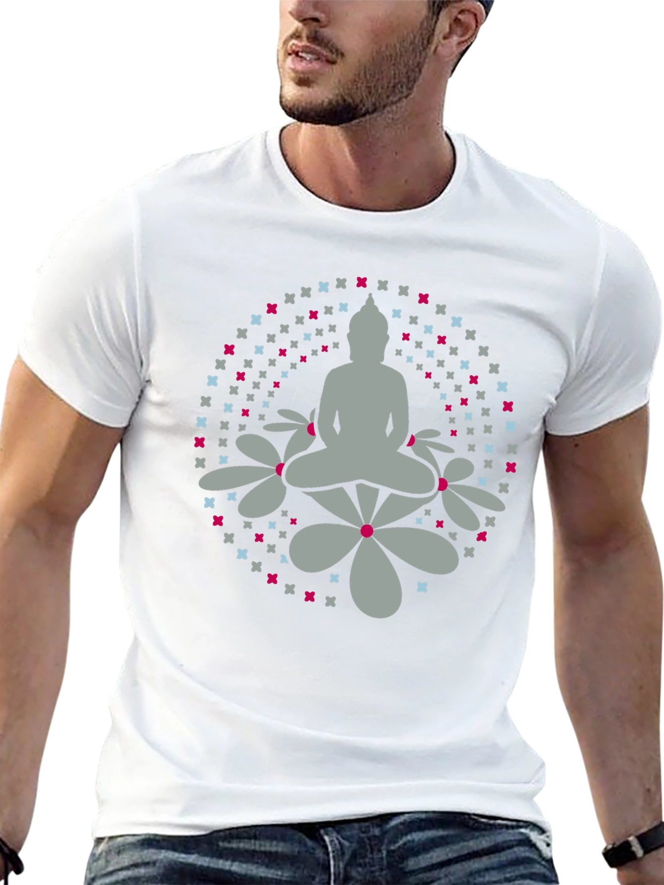 Buddha Flower Graphic T-Shirt - Unisex