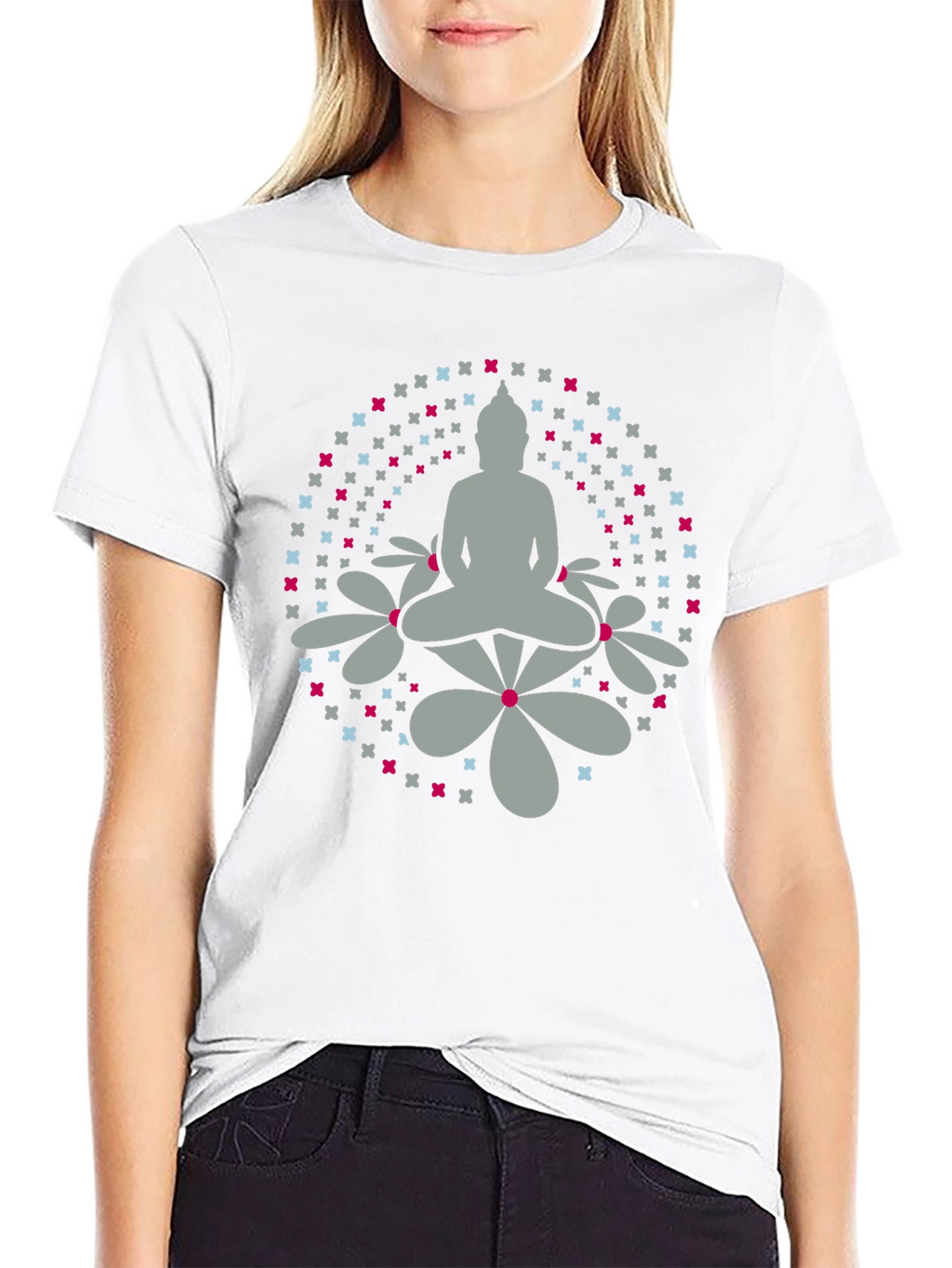 Buddha Flower Graphic T-Shirt - Unisex
