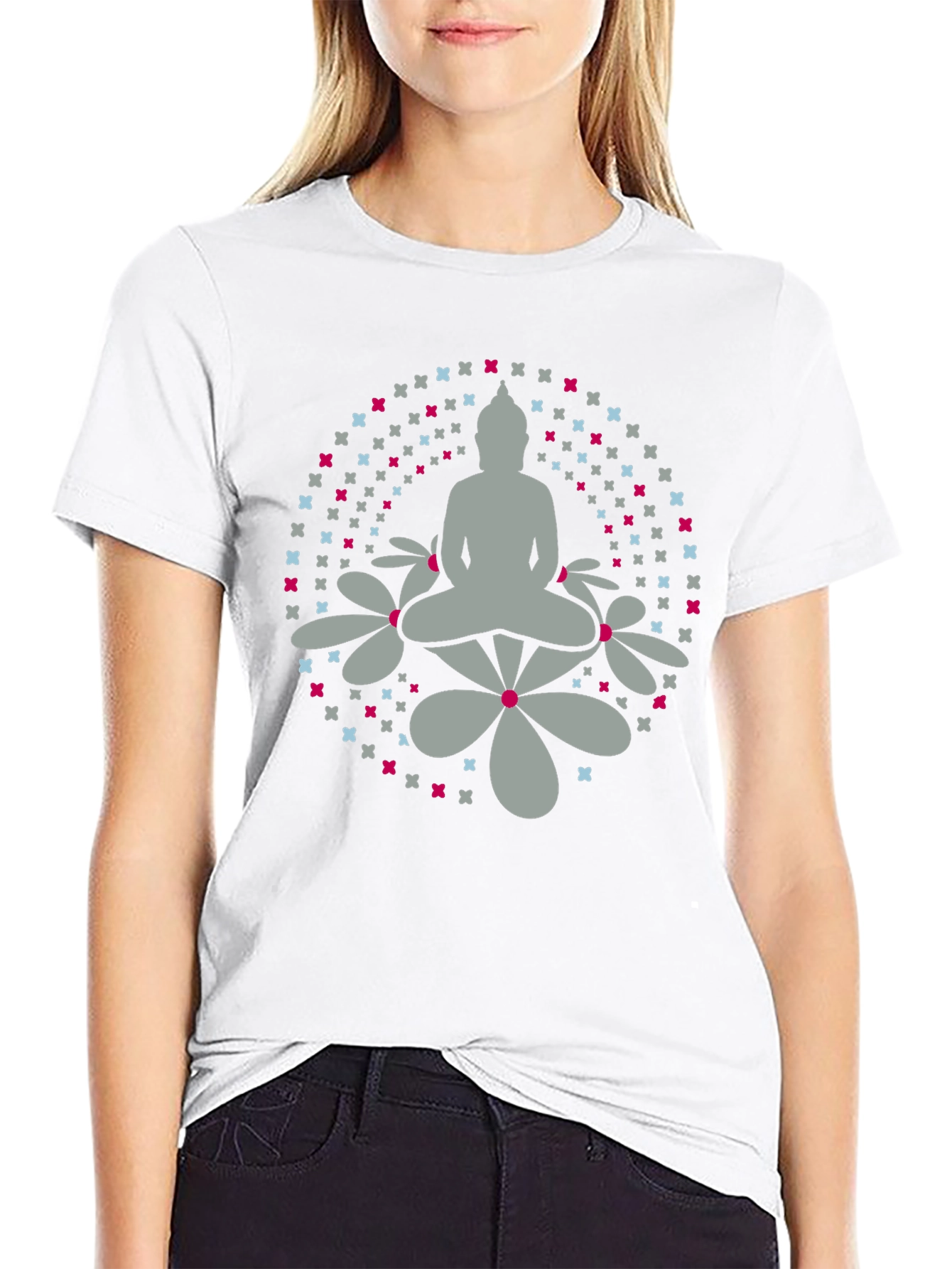 Buddha Flower Graphic T-Shirt - Unisex