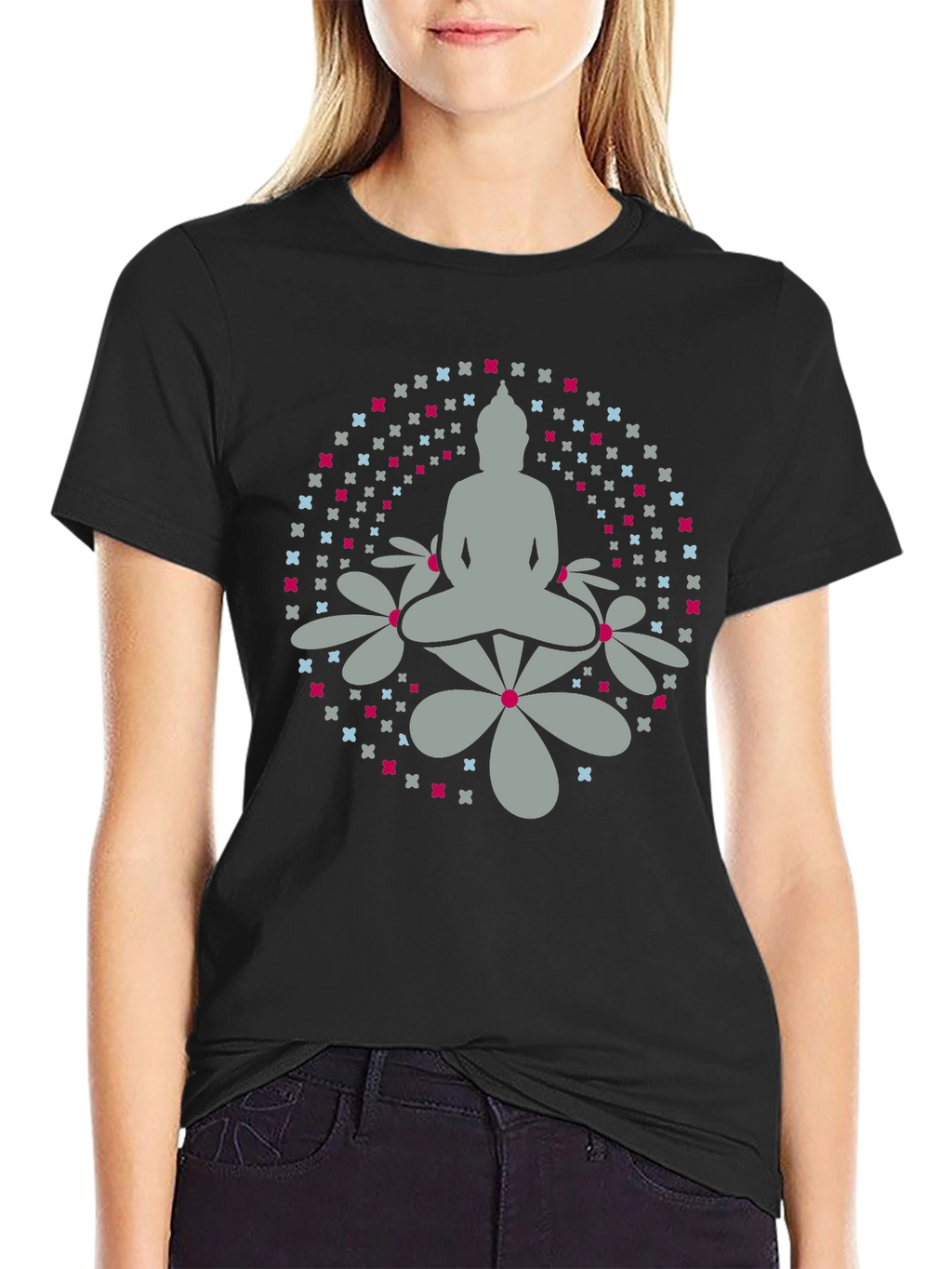 Buddha Flower Graphic T-Shirt - Unisex
