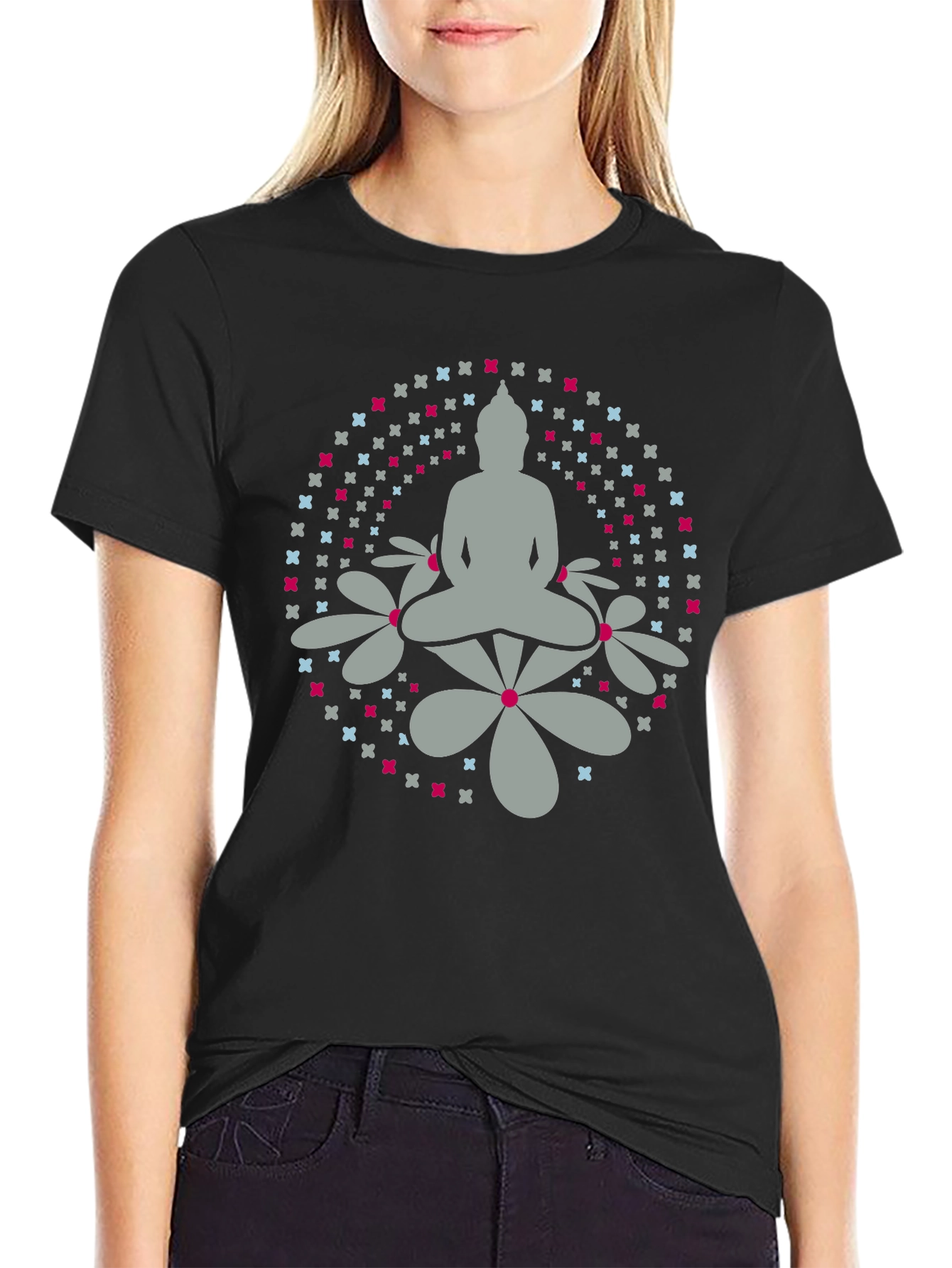 Buddha Flower Graphic T-Shirt - Unisex