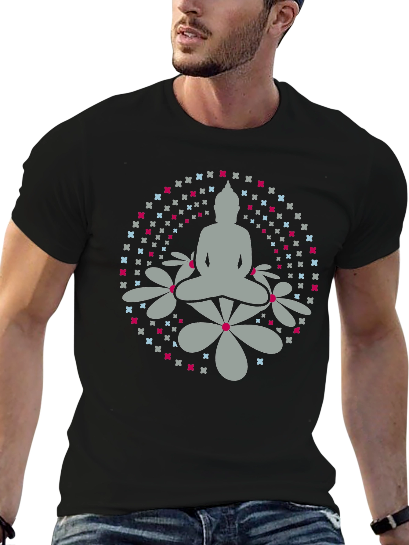 Buddha Flower Graphic T-Shirt - Unisex