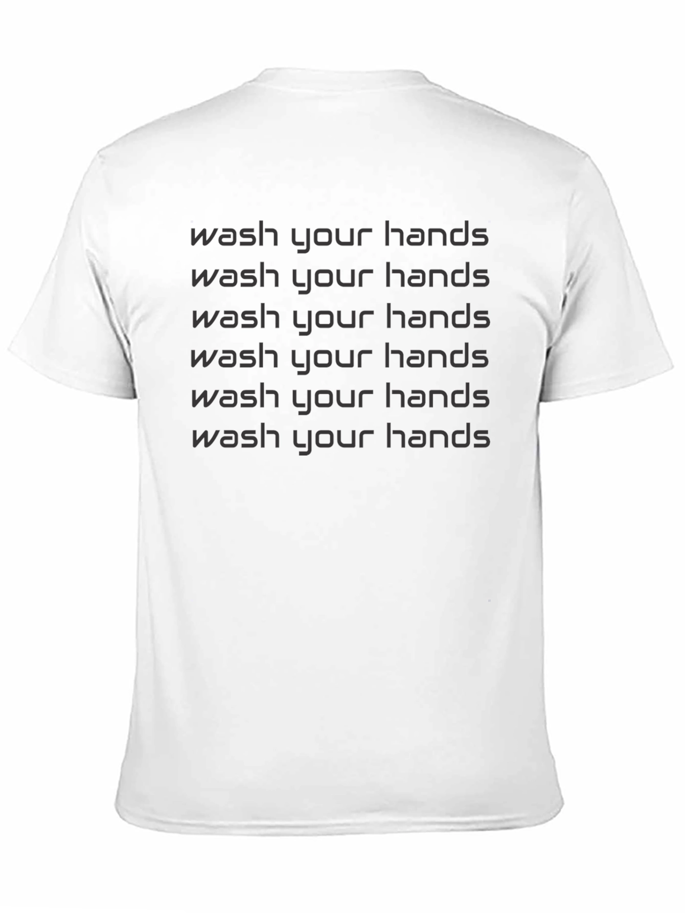 Wash Your Hands Graphic Tee - Black Crew Neck