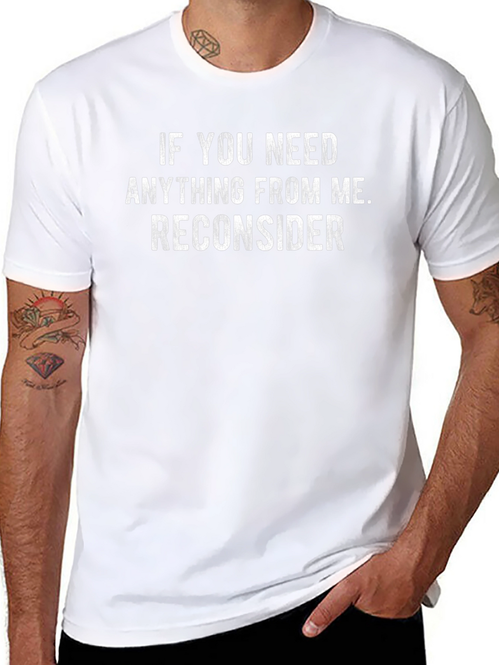 Reconsider Funny Graphic T-Shirt