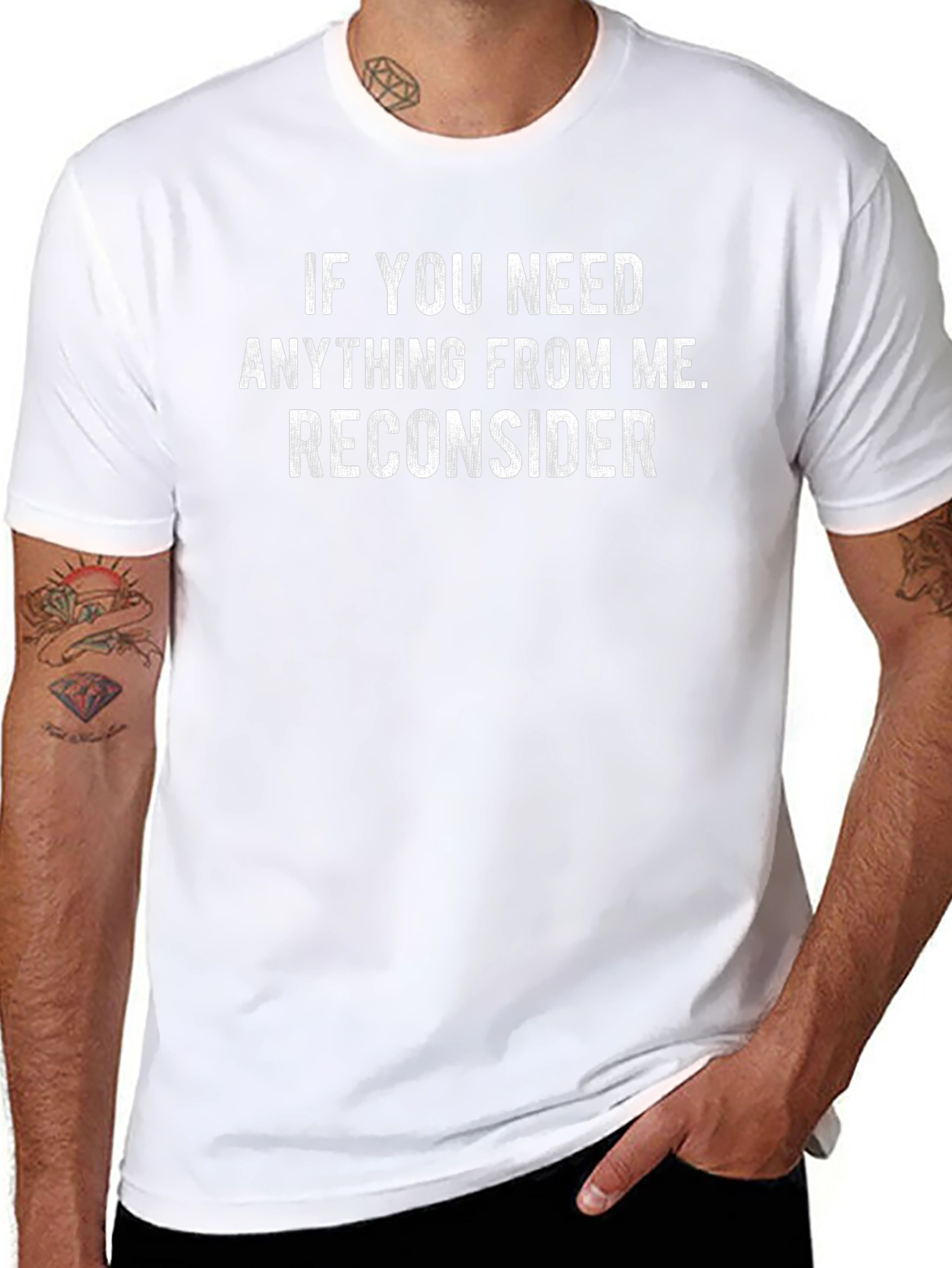 Reconsider Funny Graphic T-Shirt