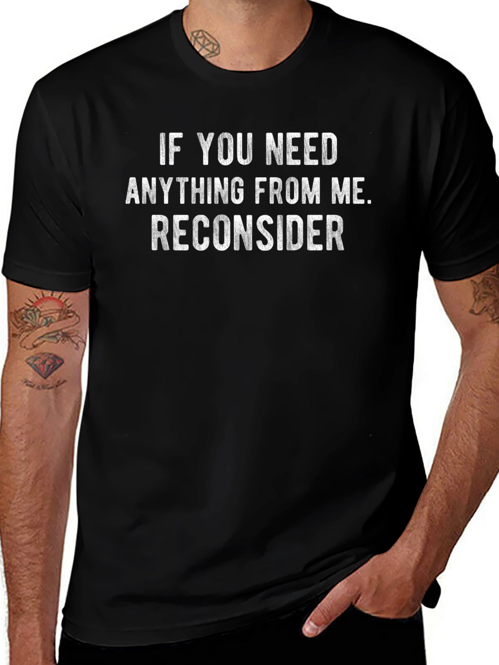 Reconsider Funny Graphic T-Shirt