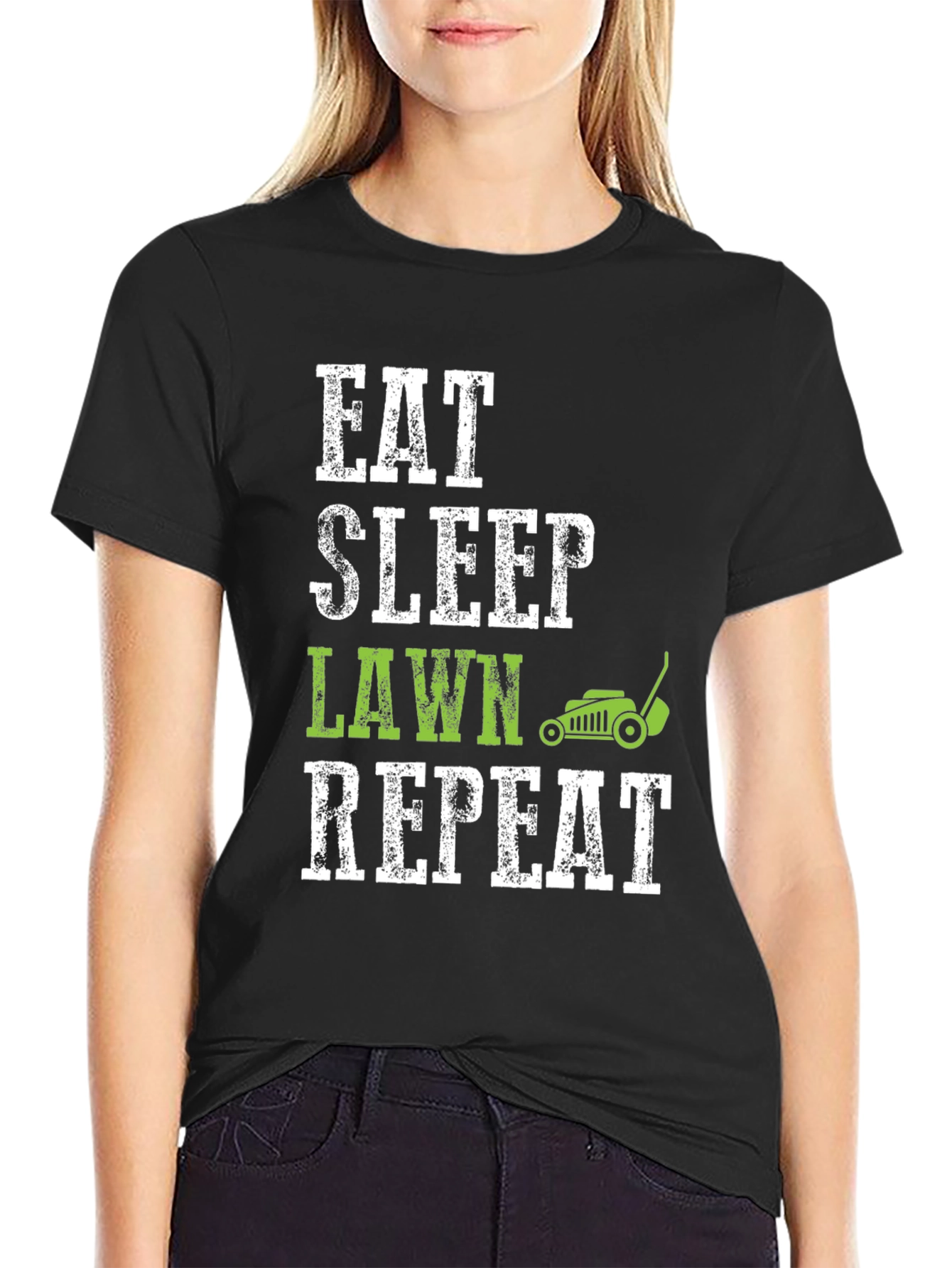Eat Sleep Lawn Repeat T-Shirt - Gardening Humor Tee