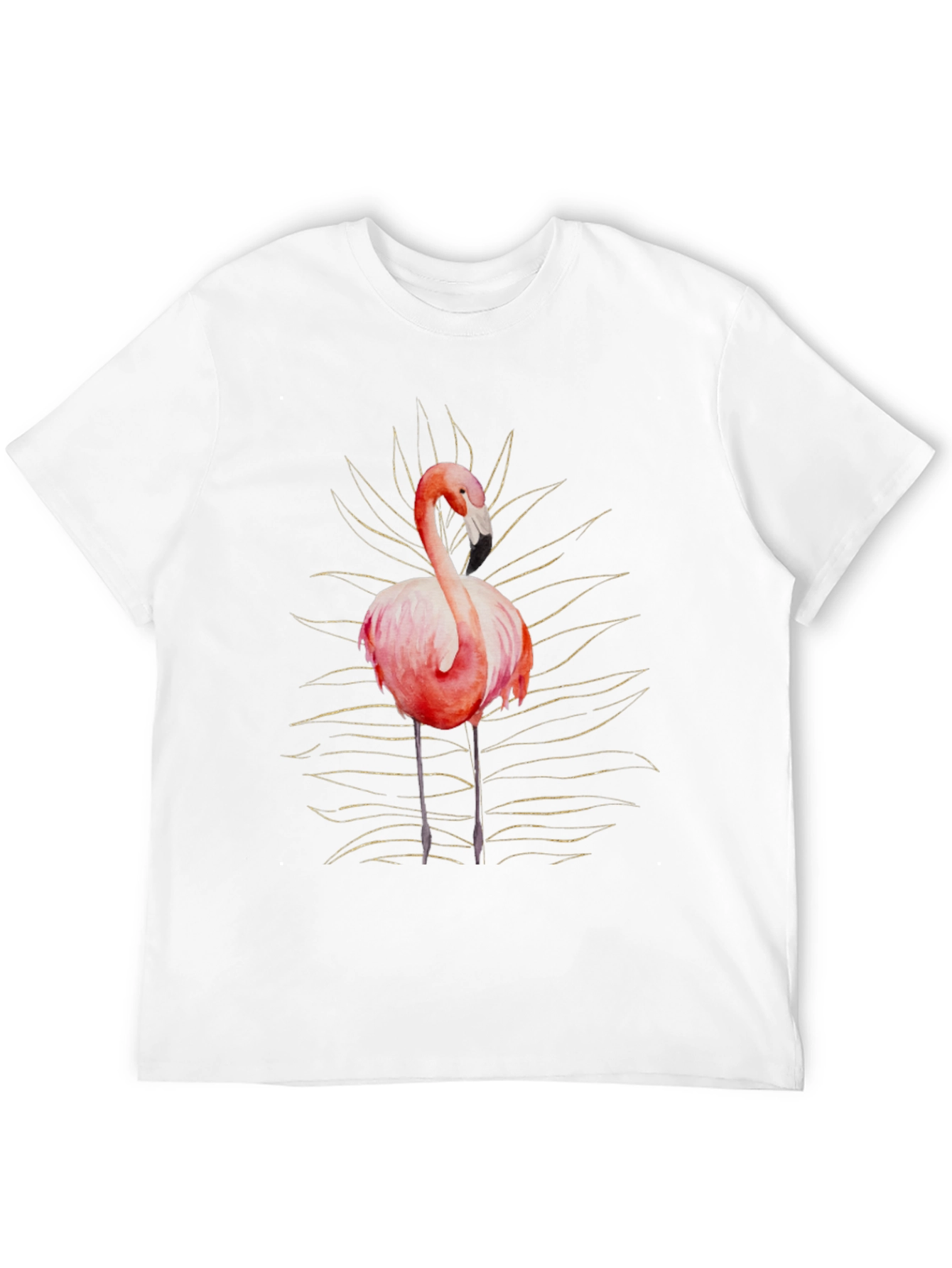 Flamingo Graphic Tee - Stylish Mens Black T-Shirt