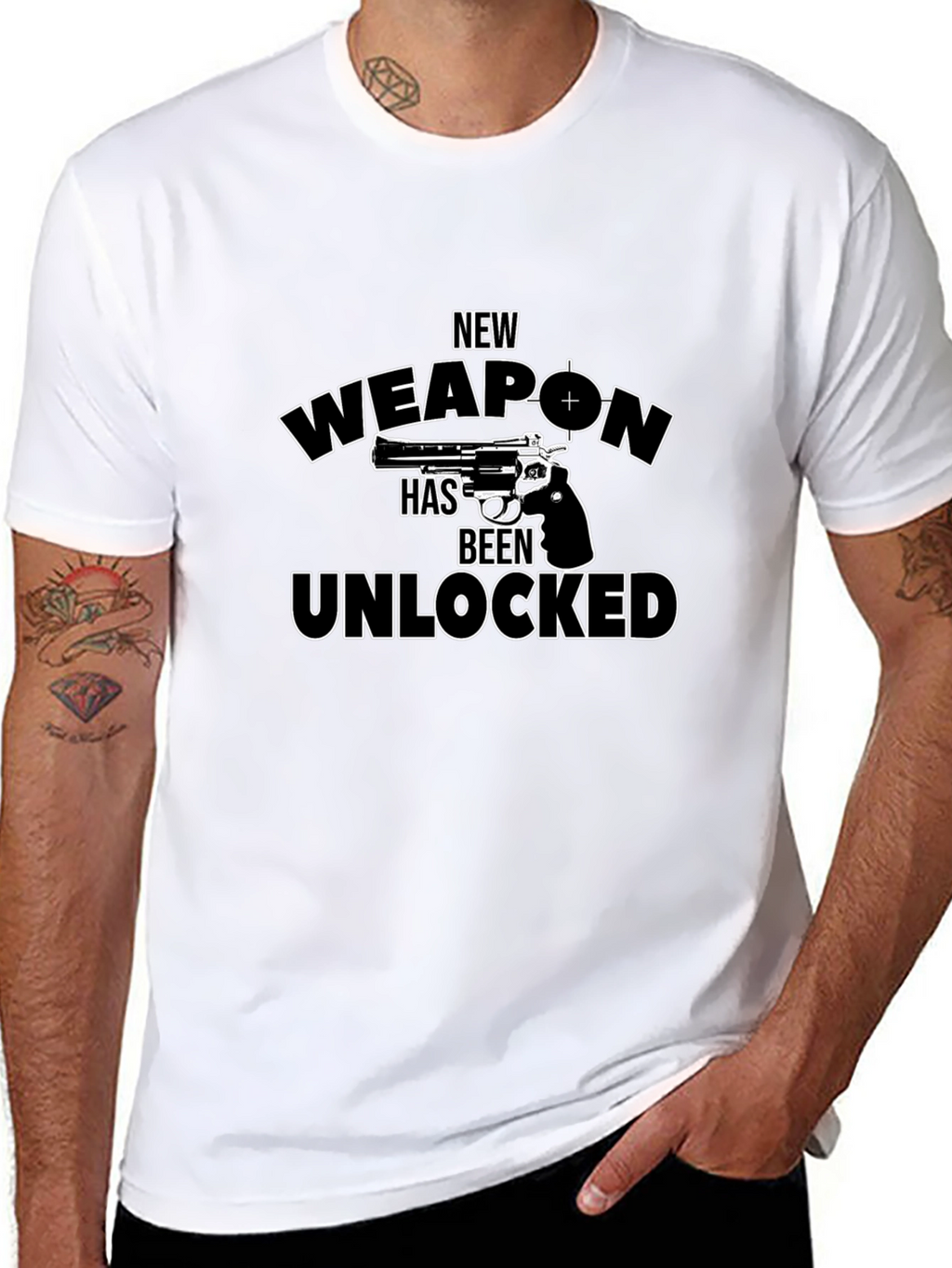New Weapon Unlocked Novelty Graphic T-Shirt
