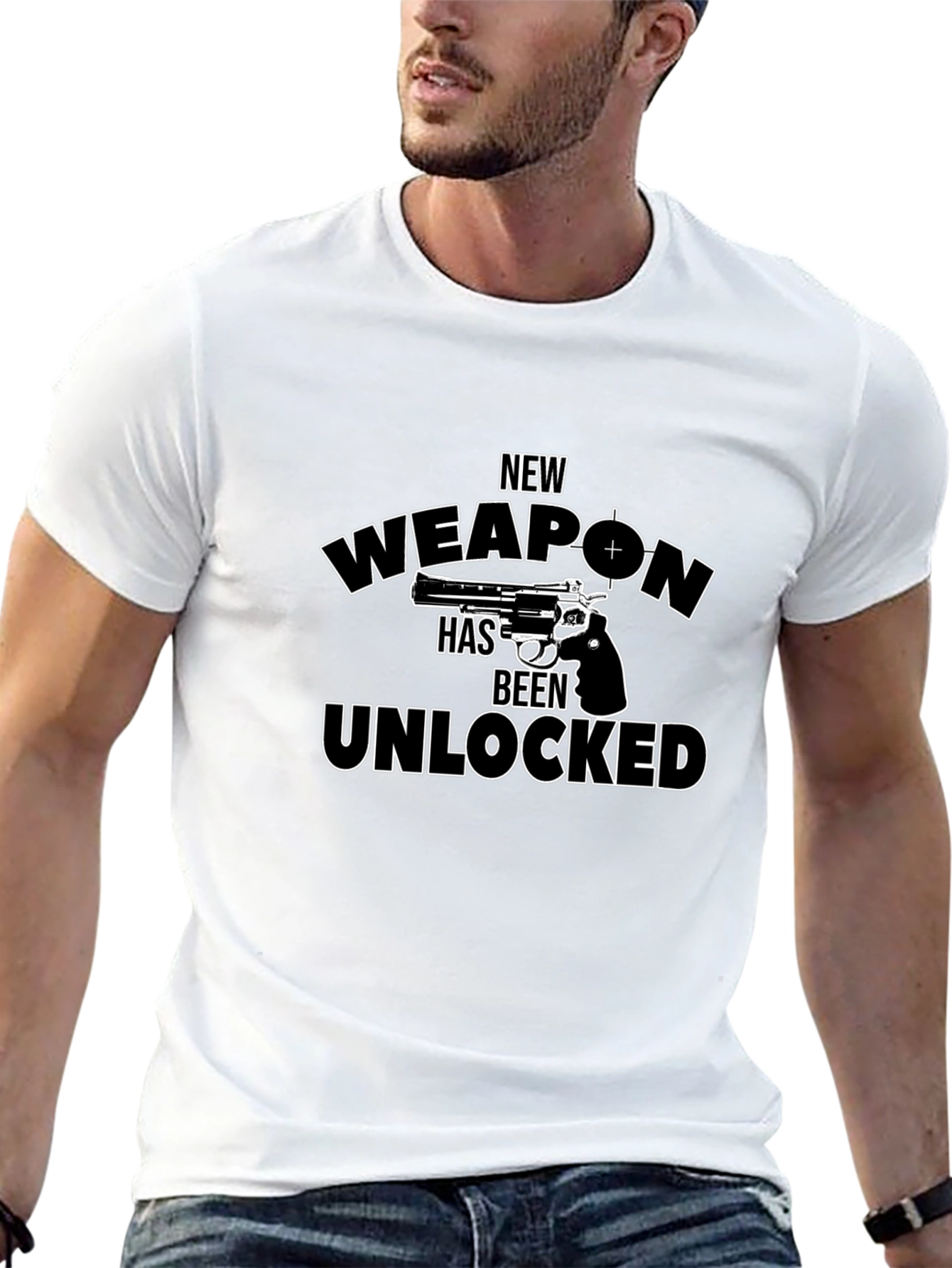 New Weapon Unlocked Novelty Graphic T-Shirt