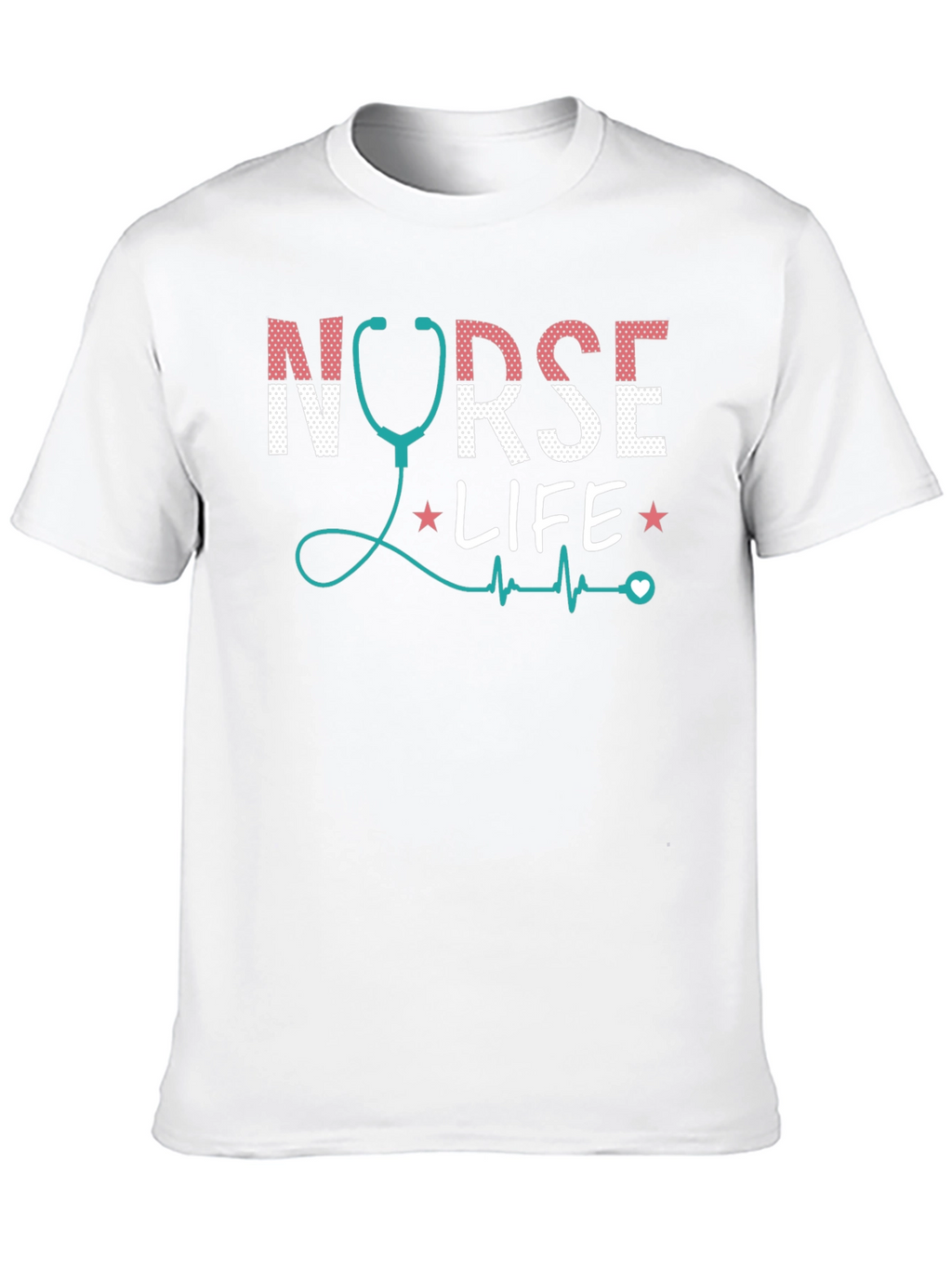 Nurse Life Graphic Tee - Stethoscope Design
