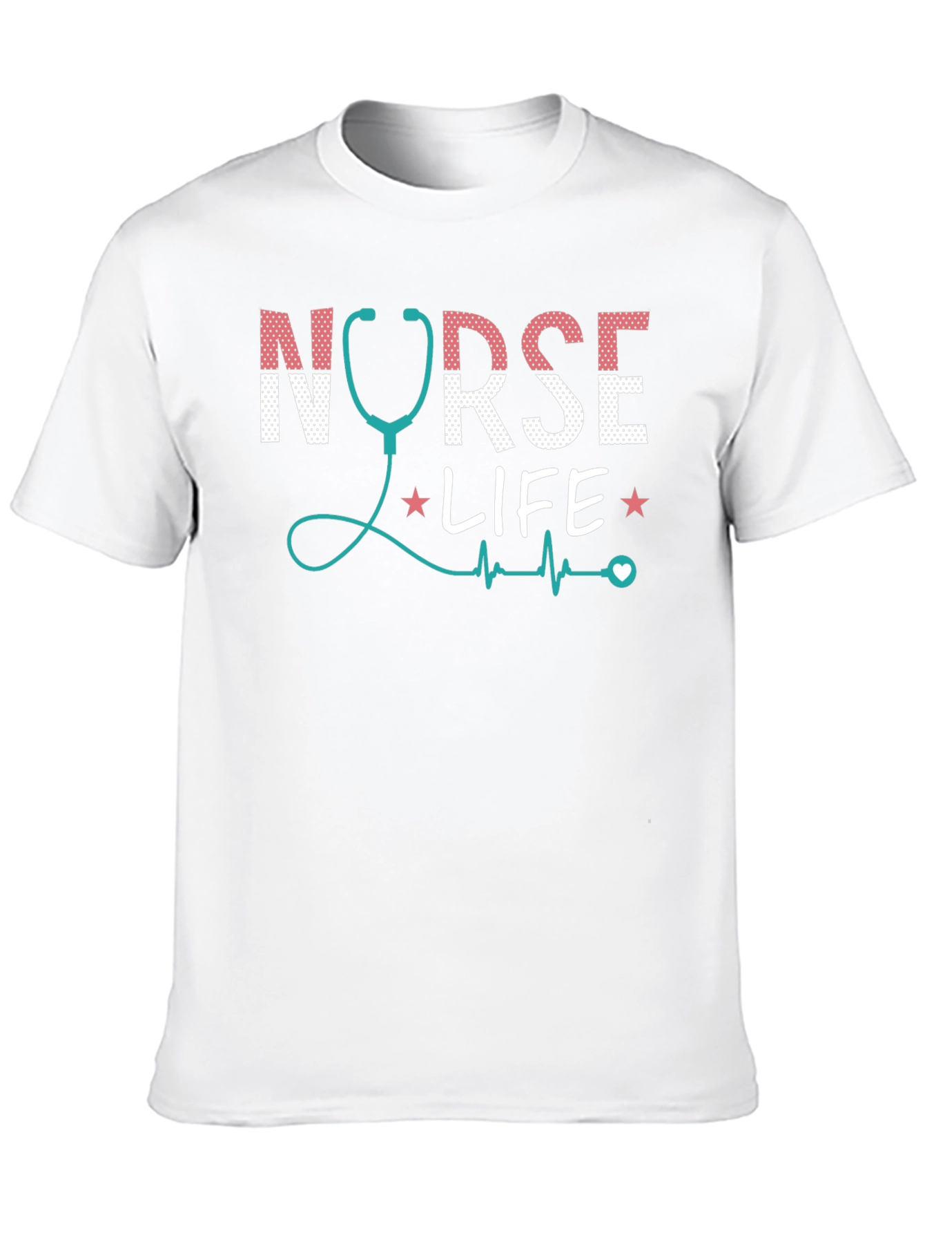 Nurse Life Graphic Tee - Stethoscope Design