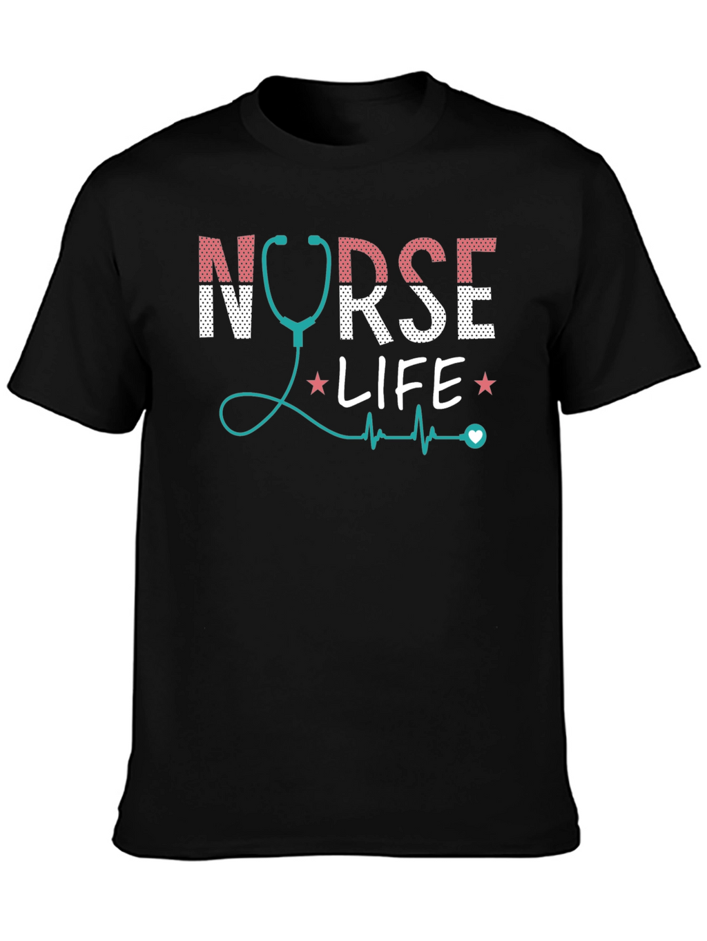 Nurse Life Graphic Tee - Stethoscope Design