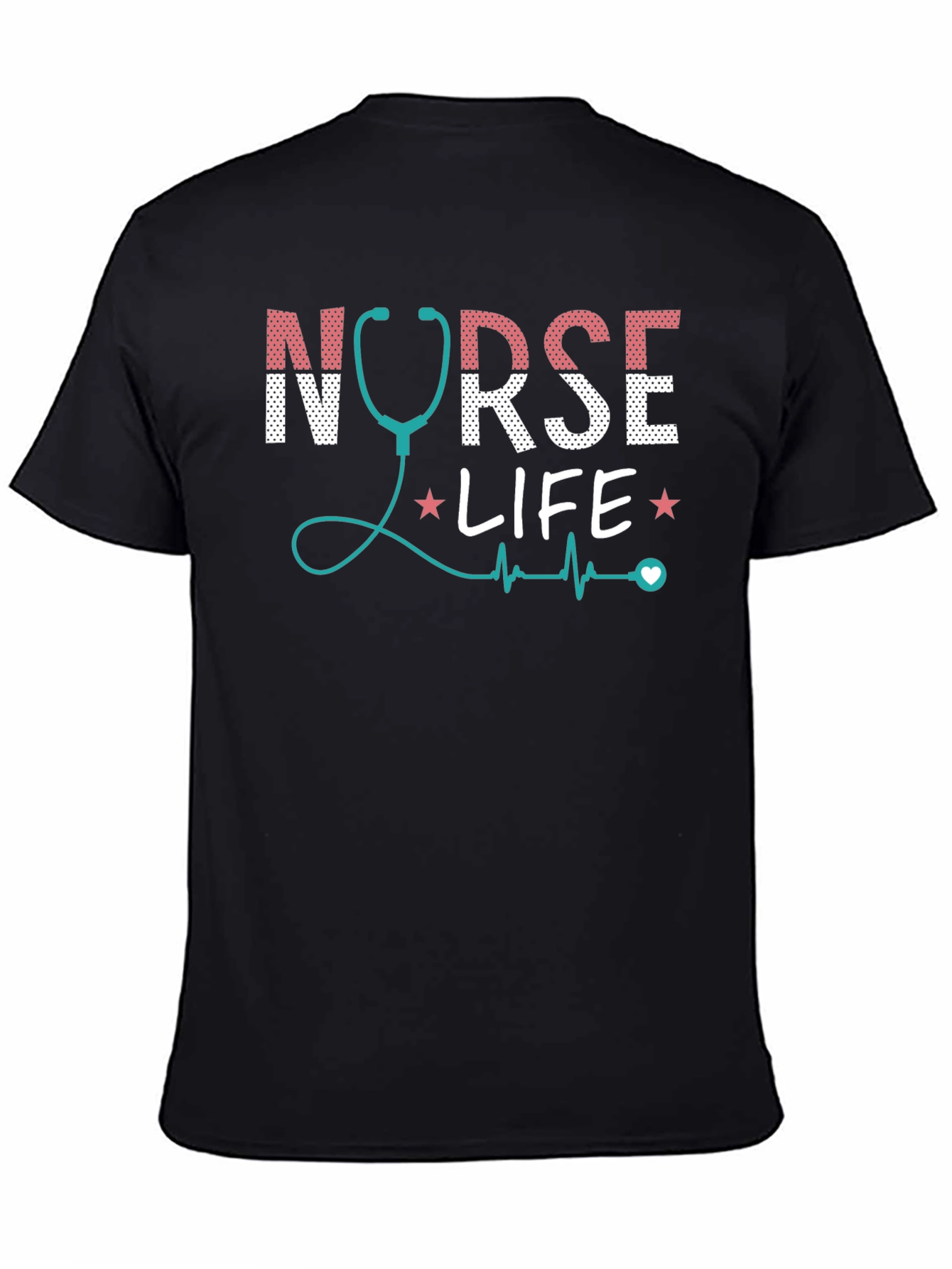 Nurse Life Graphic Tee - Stethoscope Design