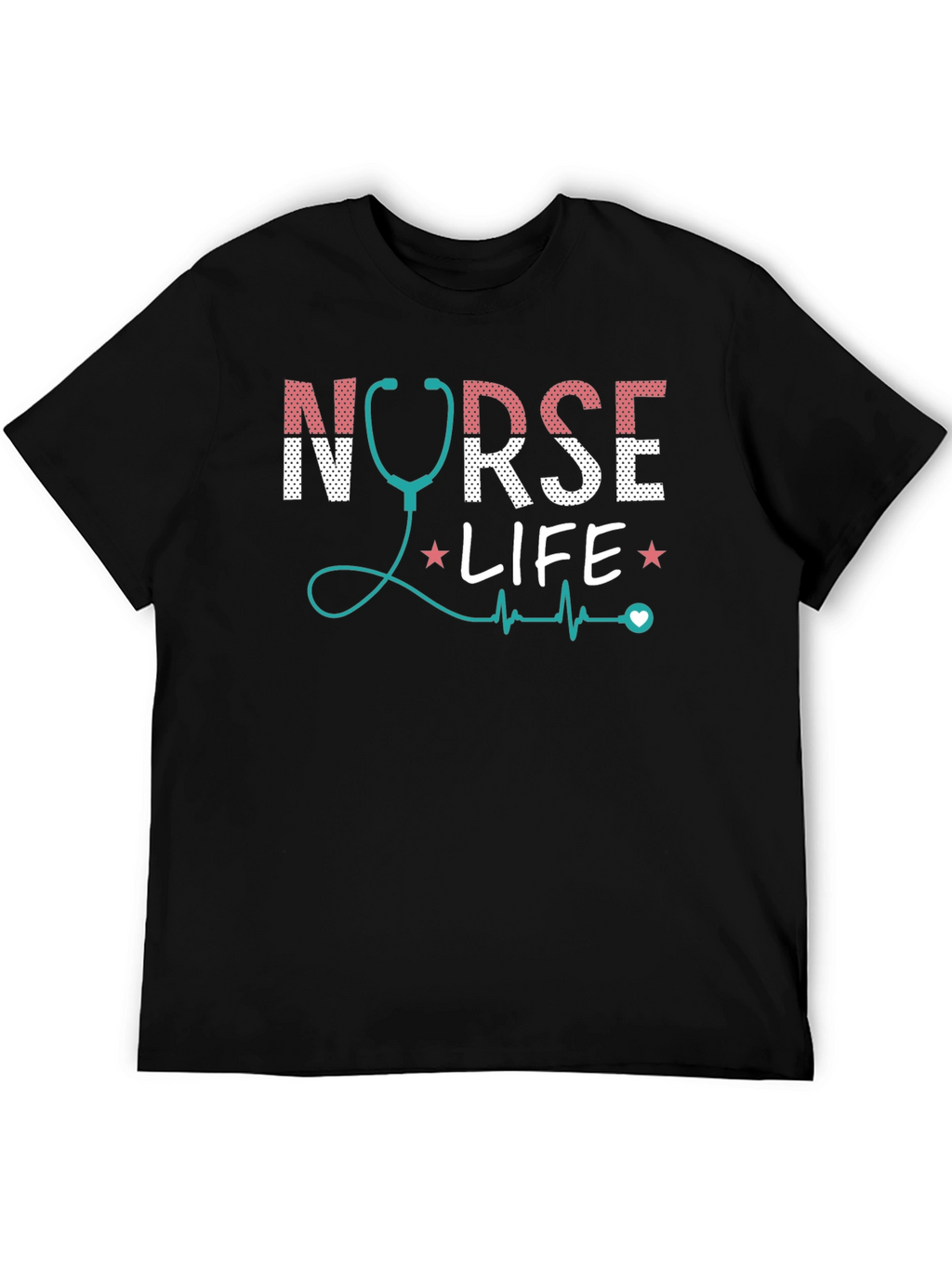 Nurse Life Graphic Tee - Stethoscope Design