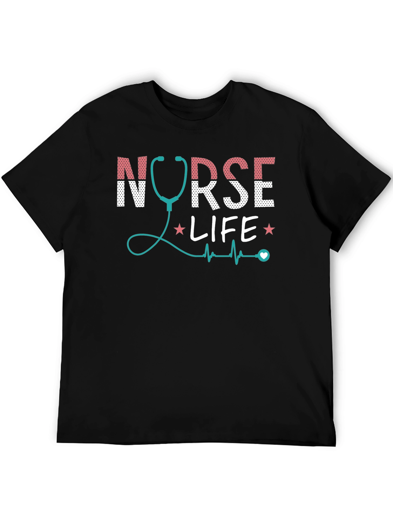 Nurse Life Graphic Tee - Stethoscope Design