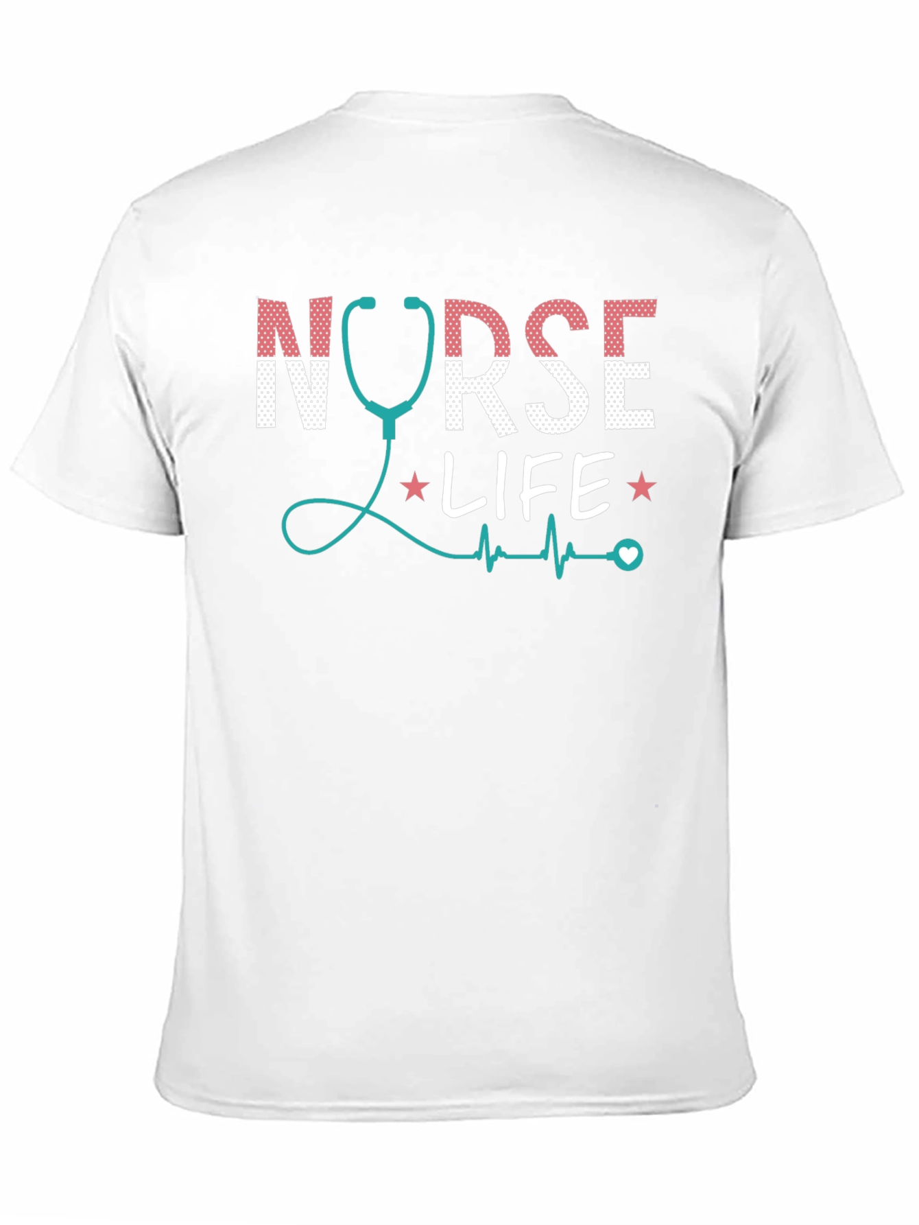 Nurse Life Graphic Tee - Stethoscope Design