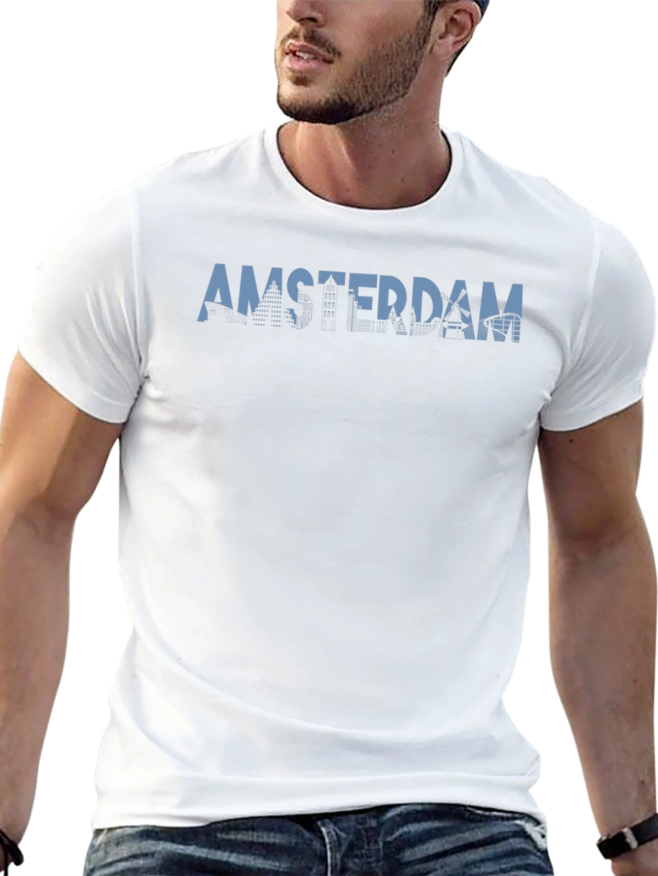 Amsterdam Skyline Graphic T-Shirt