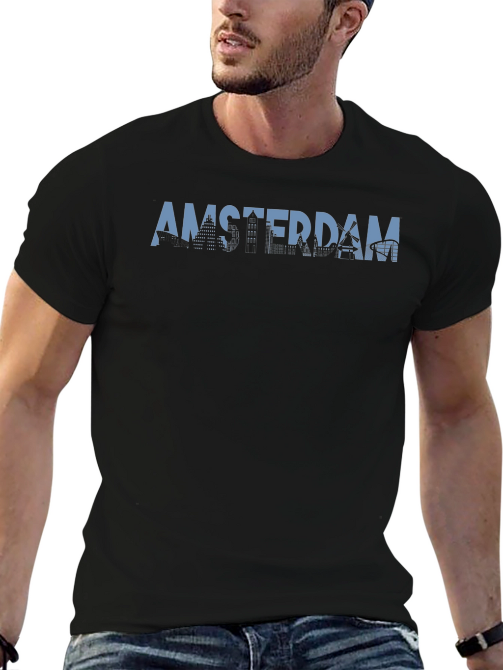Amsterdam Skyline Graphic T-Shirt