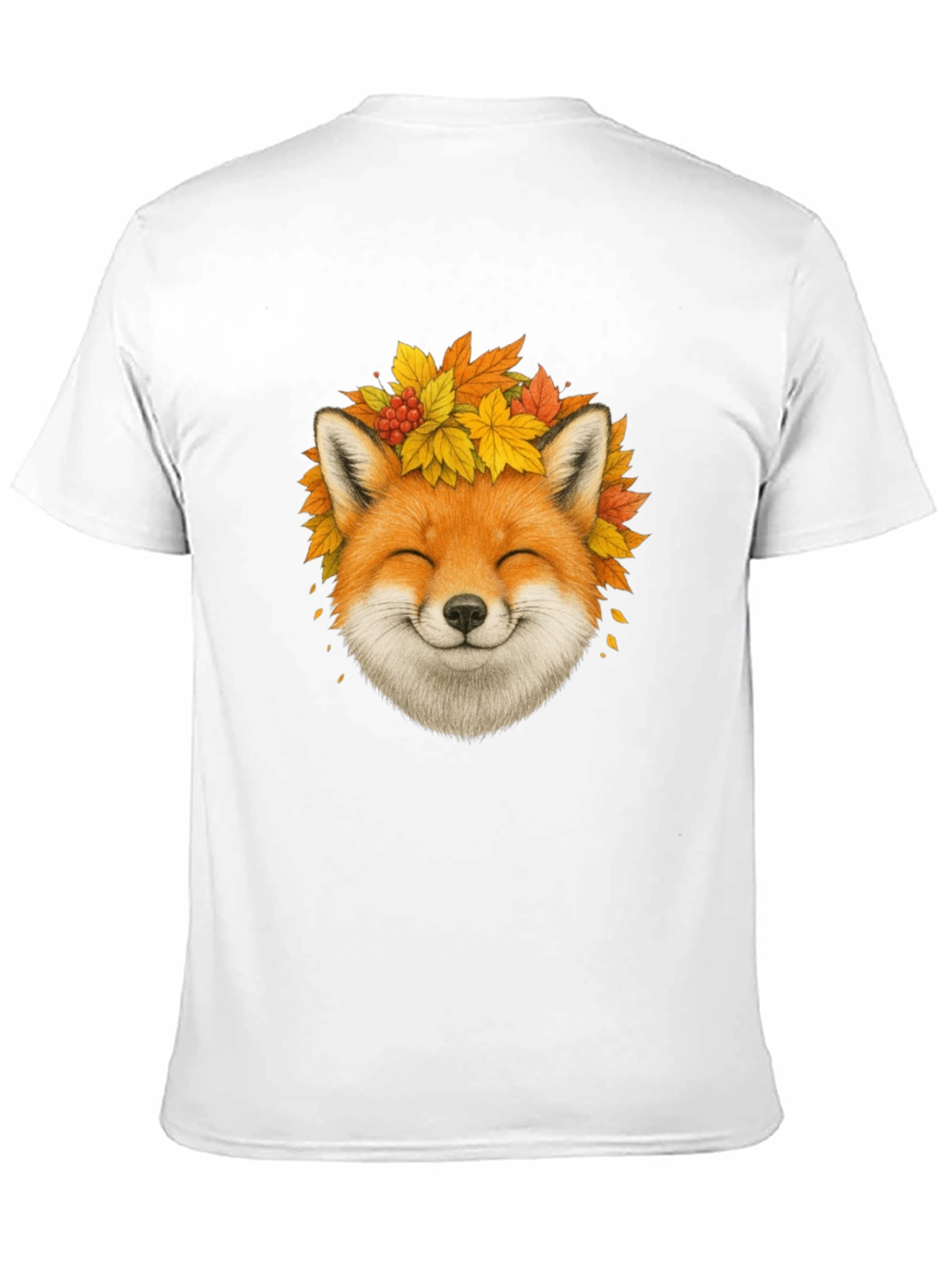 Fall Fox T-Shirt - Autumn Leaves Graphic Tee