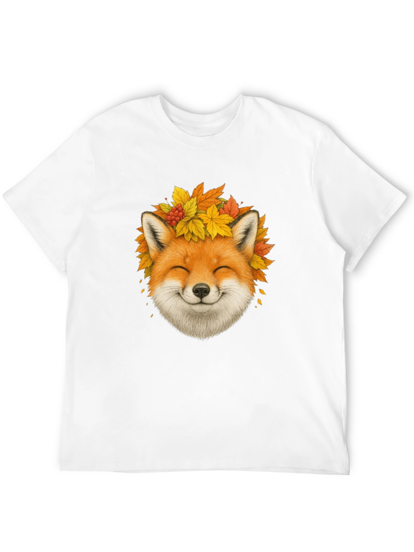 Fall Fox T-Shirt - Autumn Leaves Graphic Tee