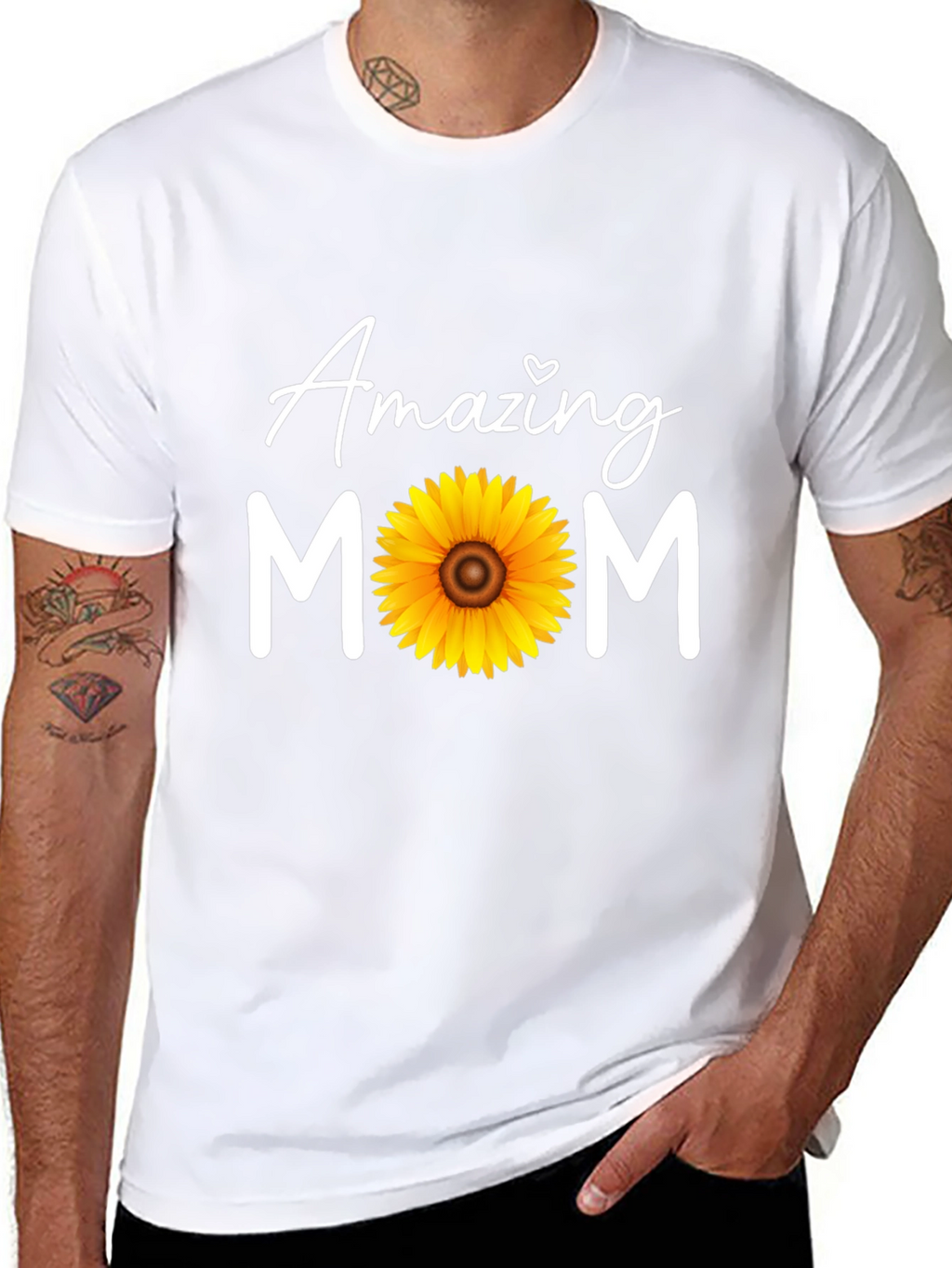 Amazing Mom Sunflower Graphic T-Shirt
