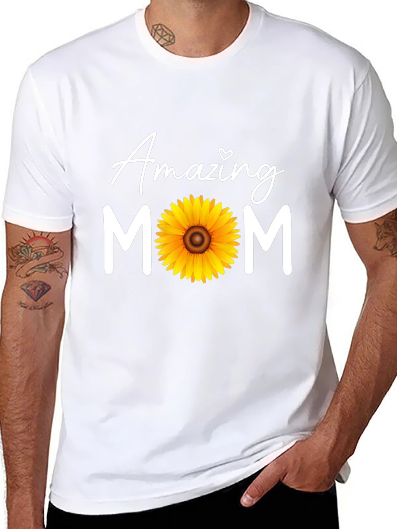 Amazing Mom Sunflower Graphic T-Shirt