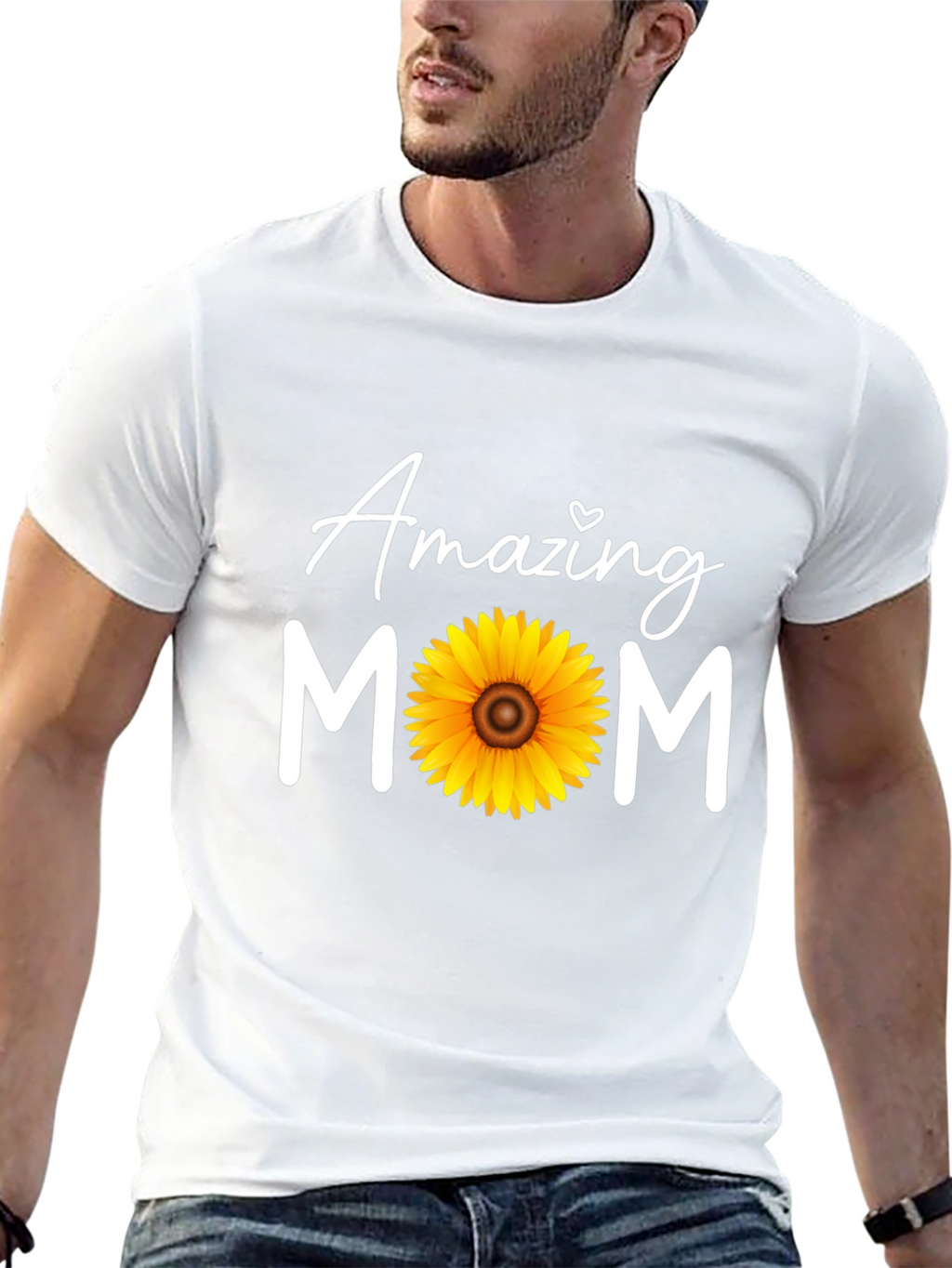 Amazing Mom Sunflower Graphic T-Shirt