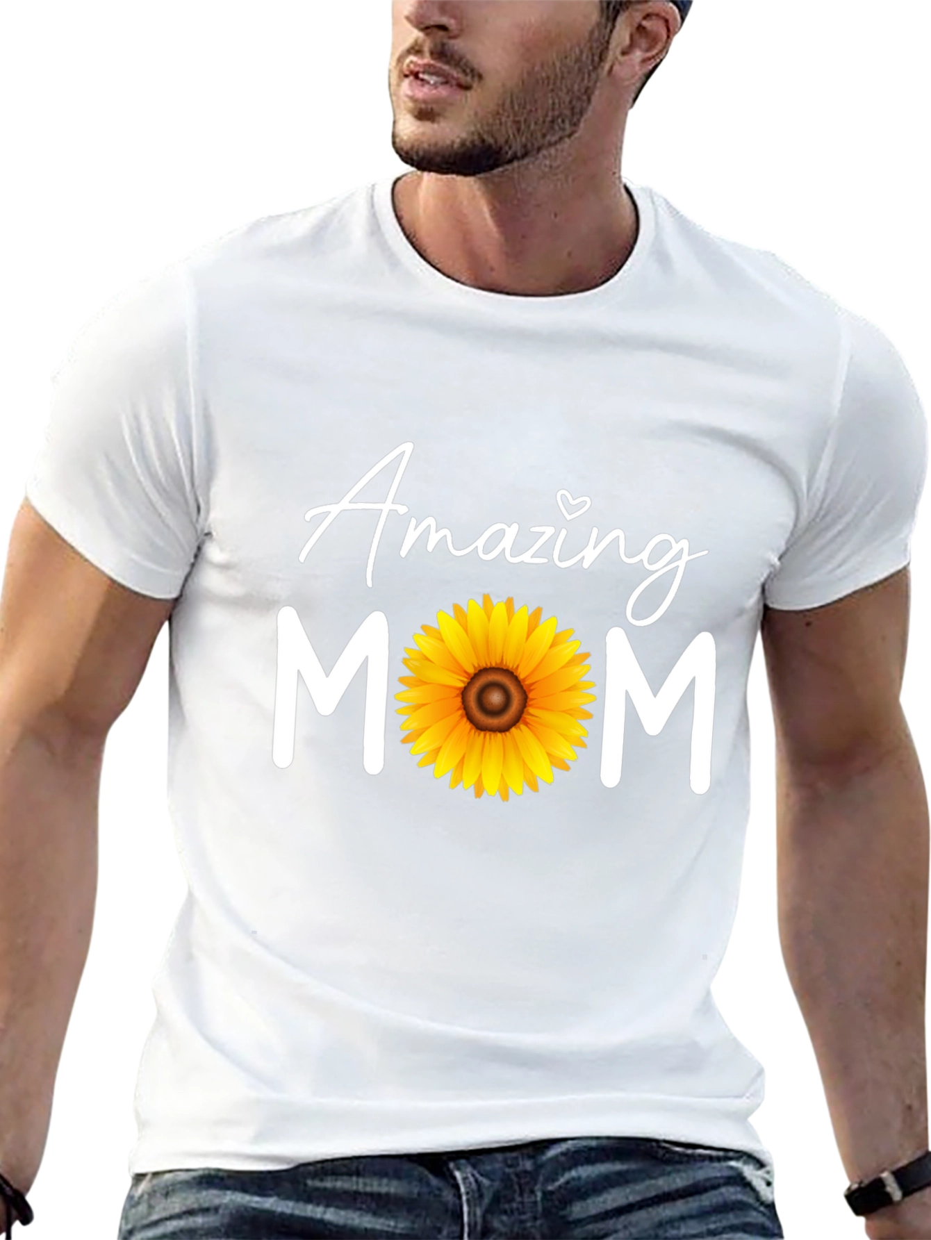 Amazing Mom Sunflower Graphic T-Shirt