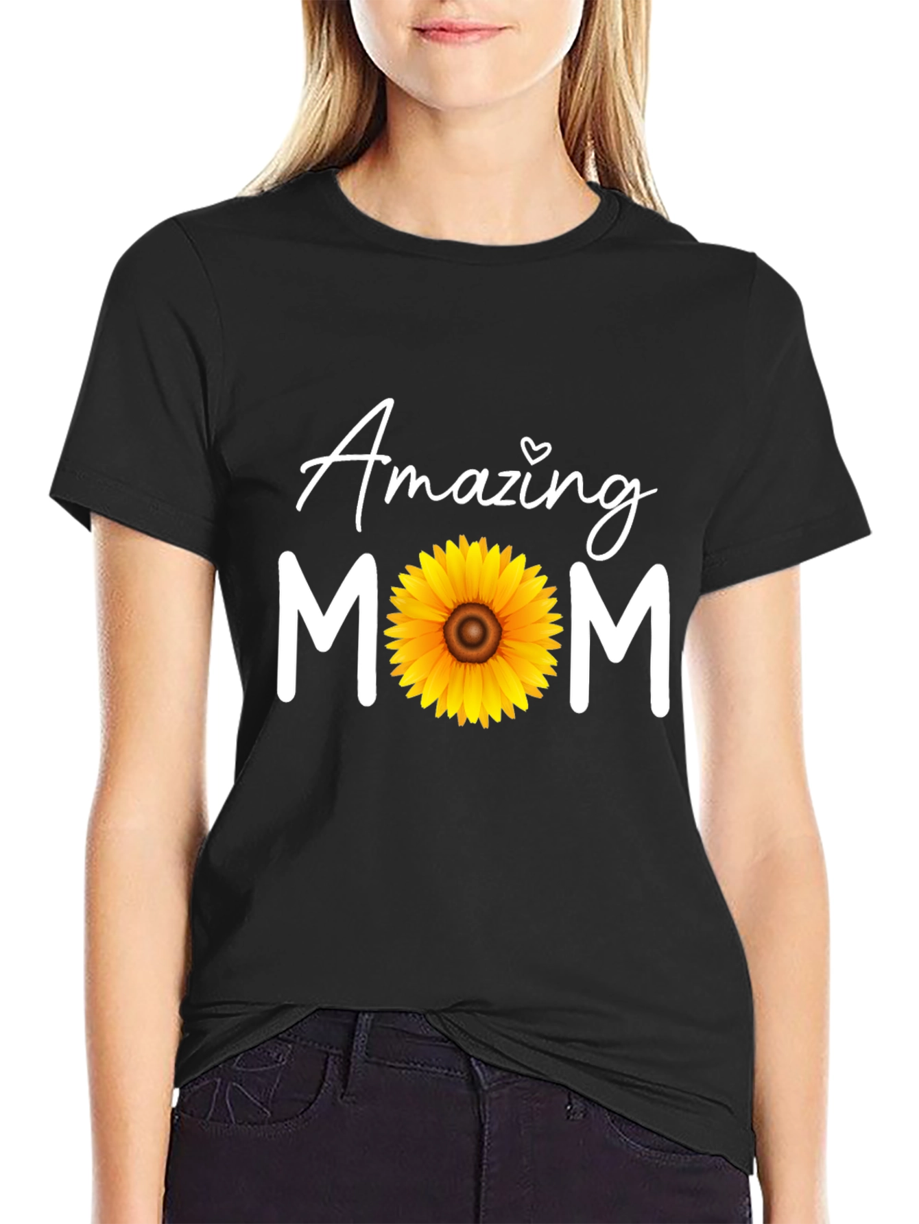 Amazing Mom Sunflower Graphic T-Shirt